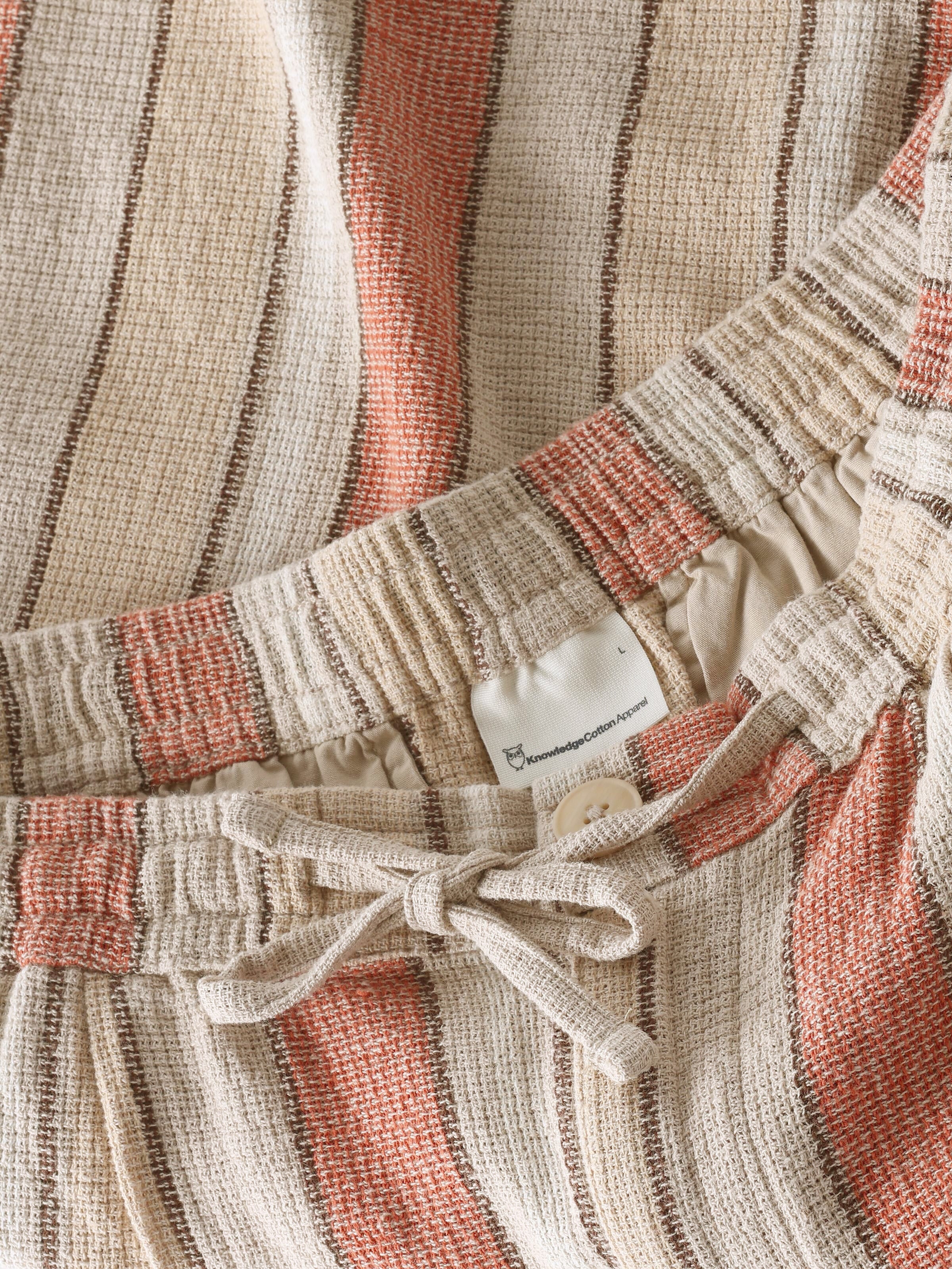 Fig loose striped shorts - Red Stripe - Image 3