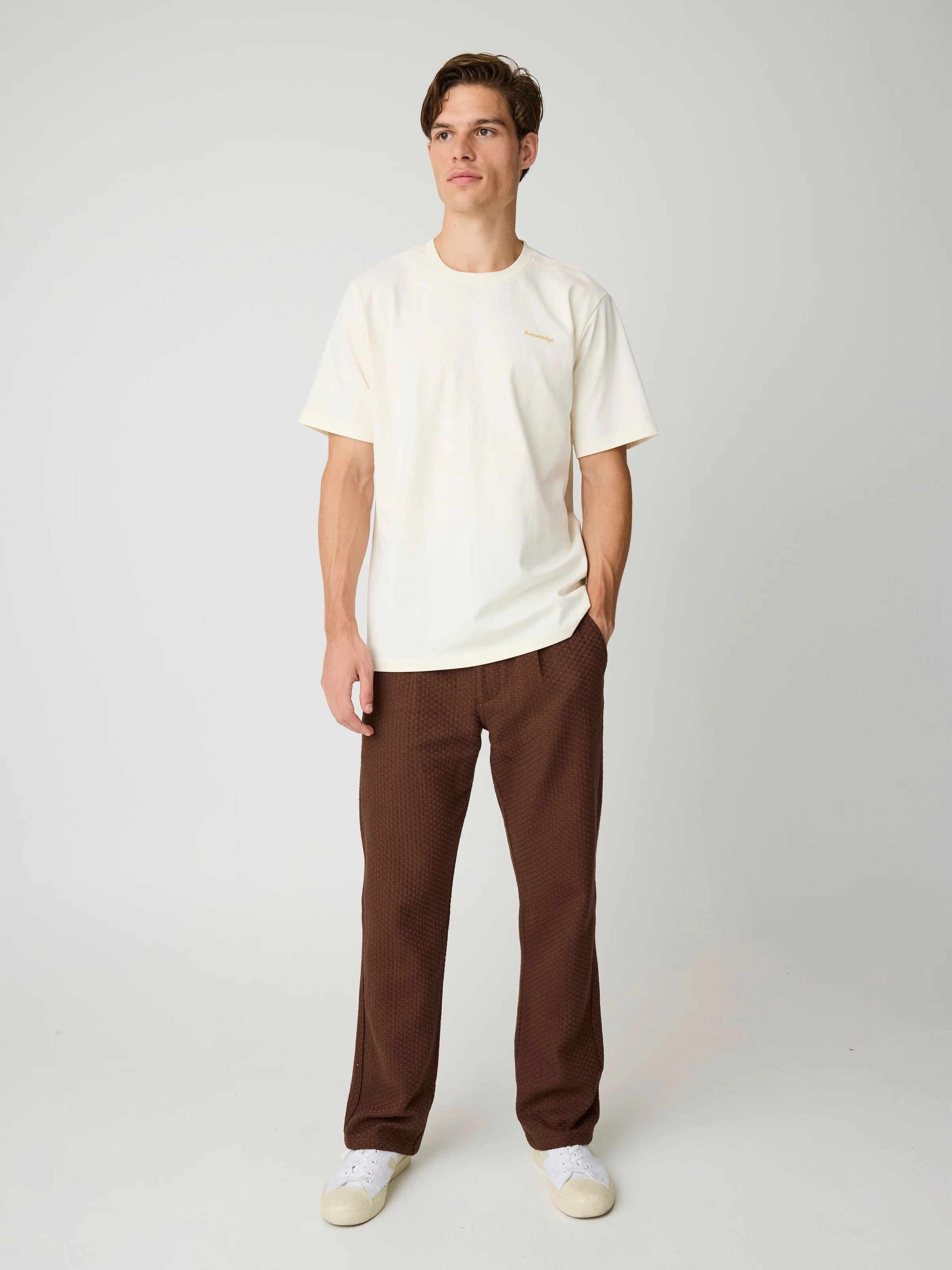 Fig loose structure pants - Shaved Chocolate - Image 2