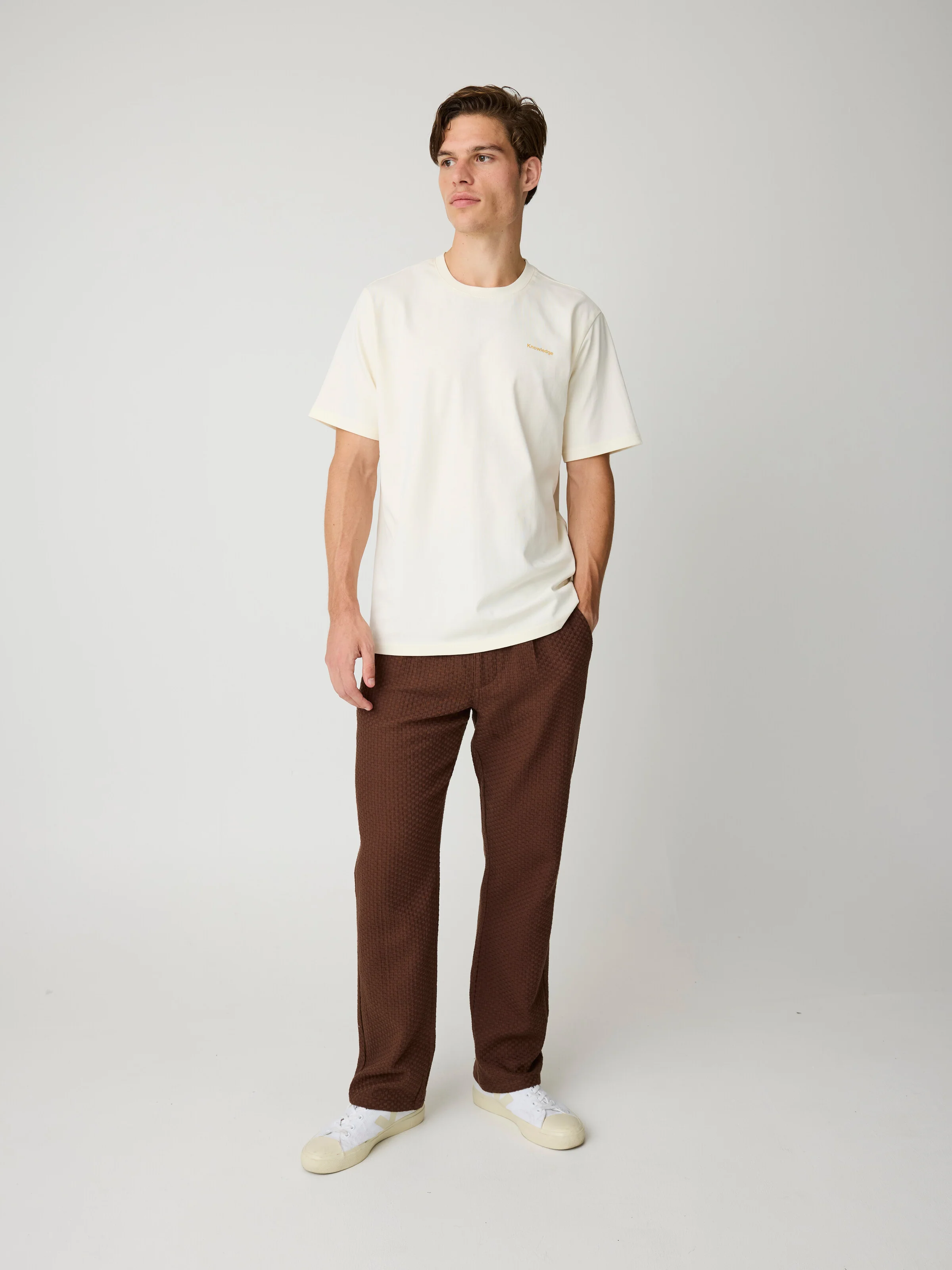 Fig loose structure pants - Shaved Chocolate - Image 4