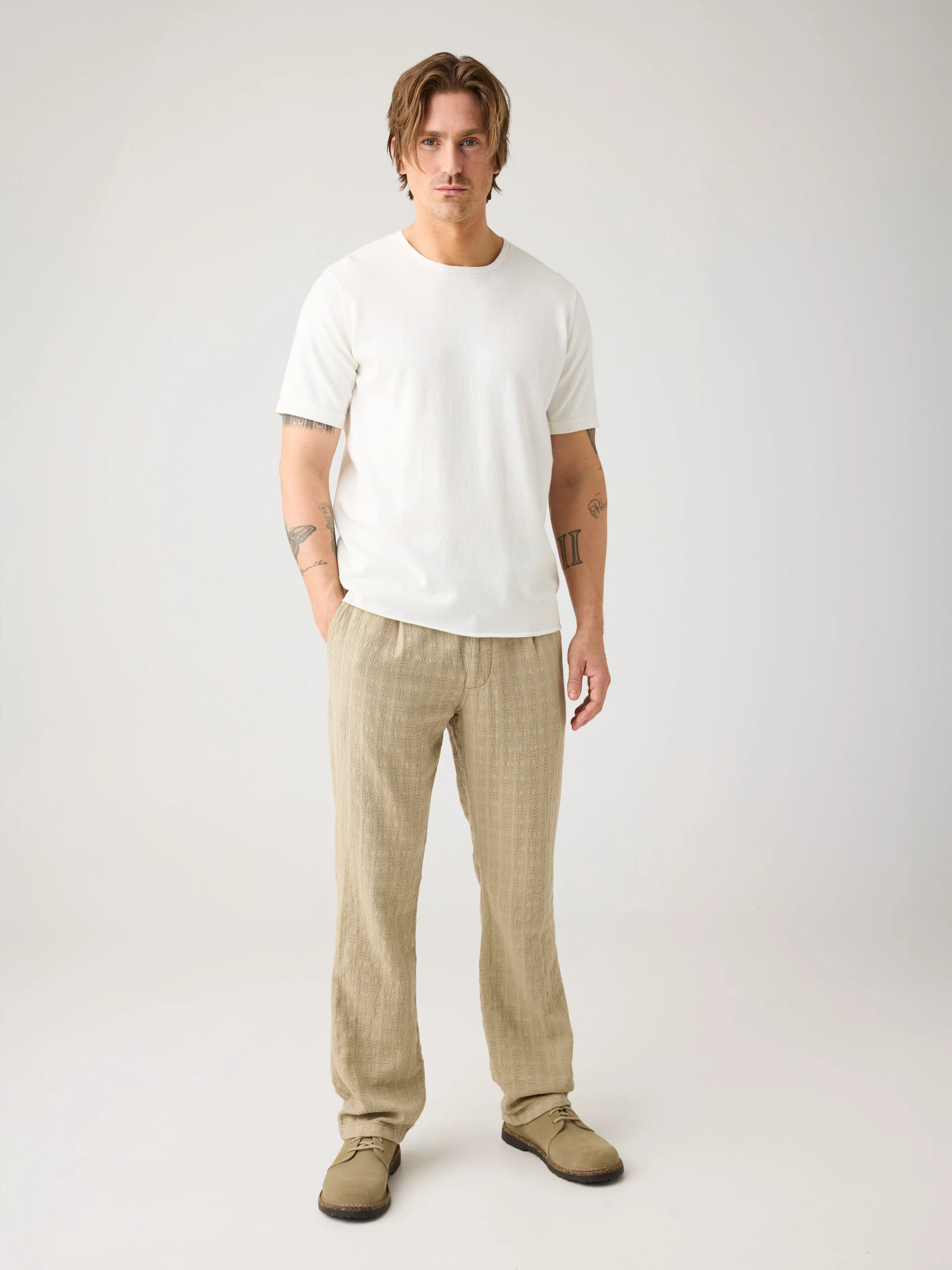 Fig loose structure pants - Twill - Image 2