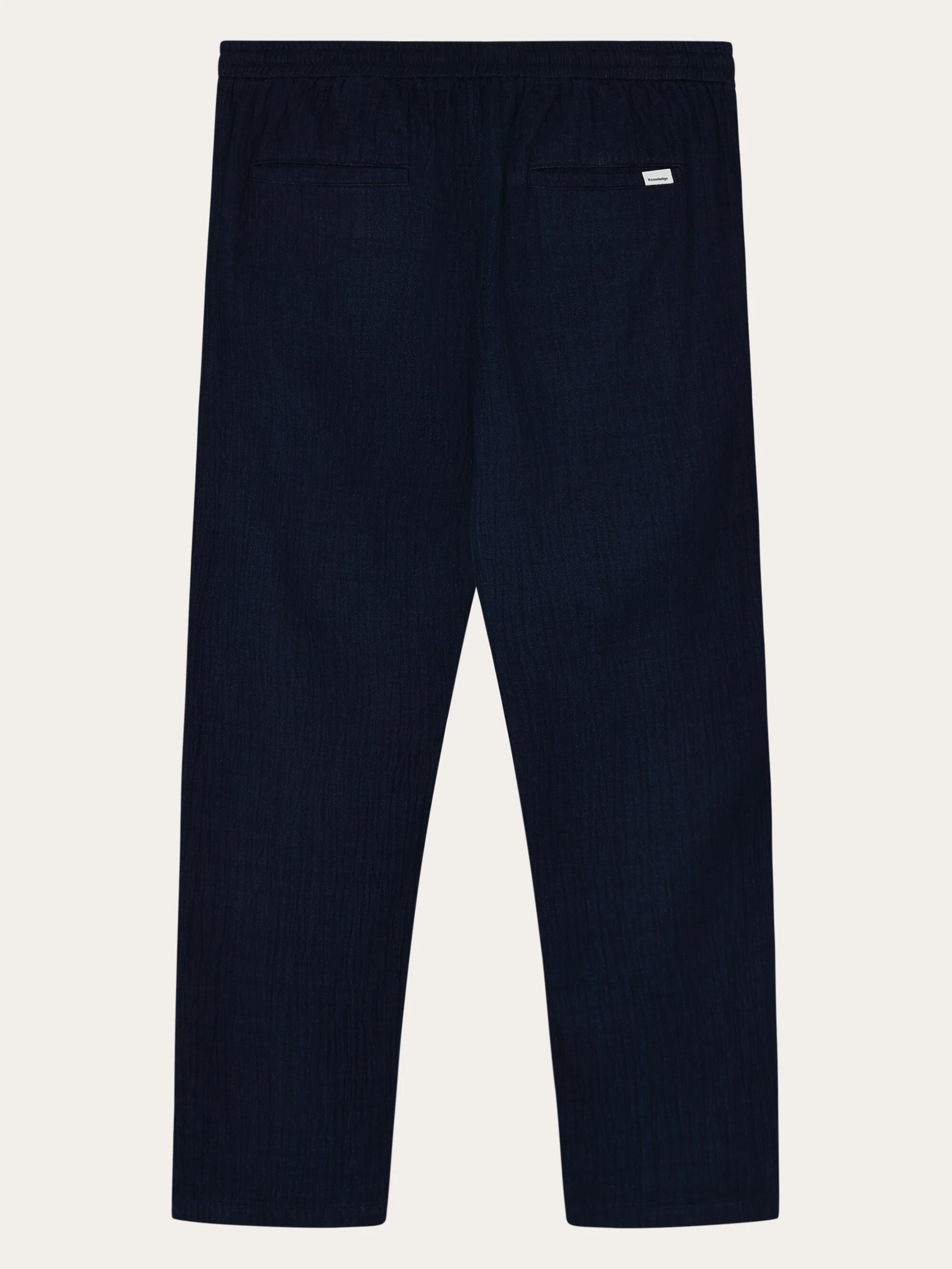 Fig loose dobby pants - Indigo - Image 3