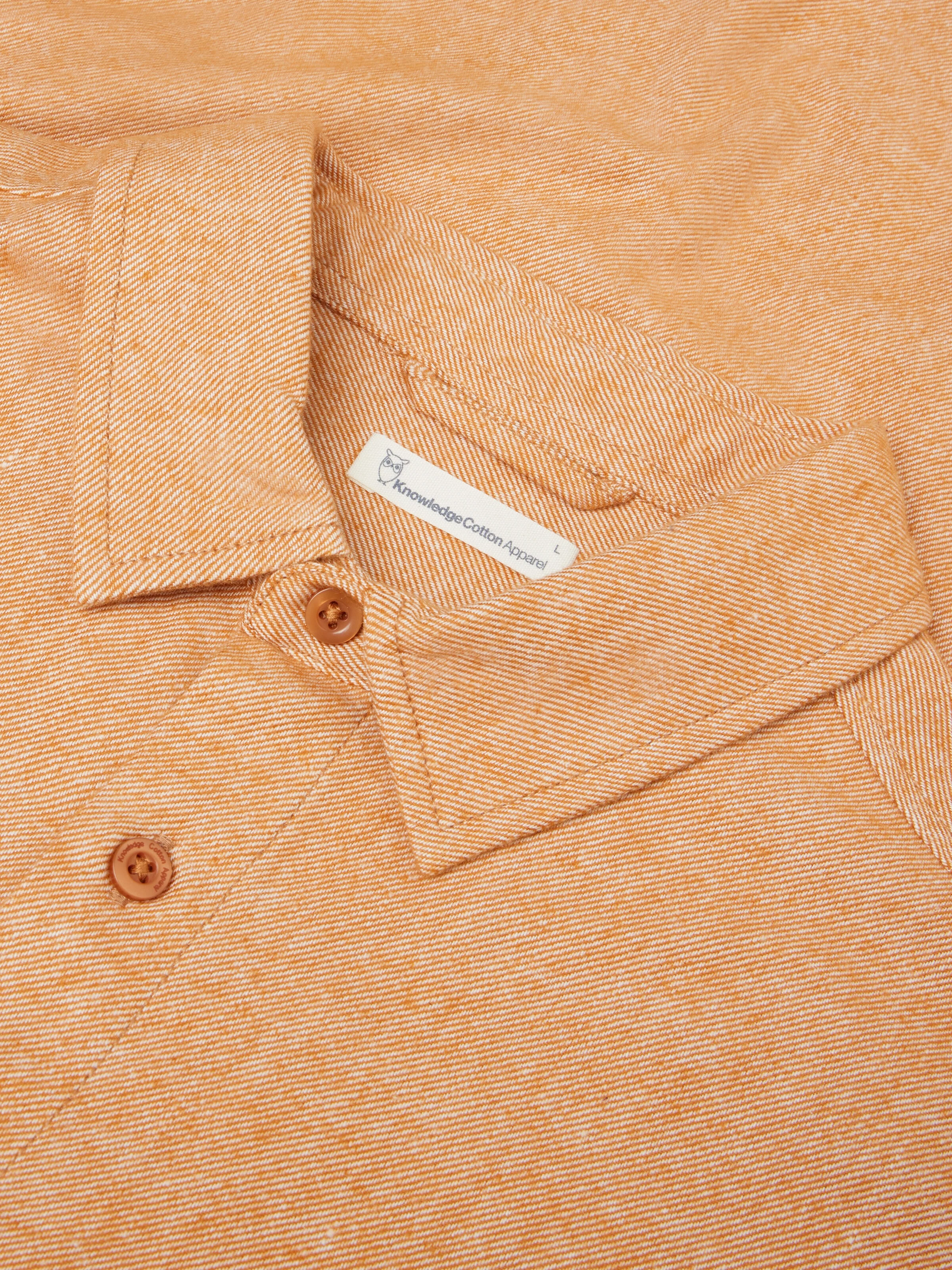 Dune regular flannel shirt - Pumpkin Spice - Image 3