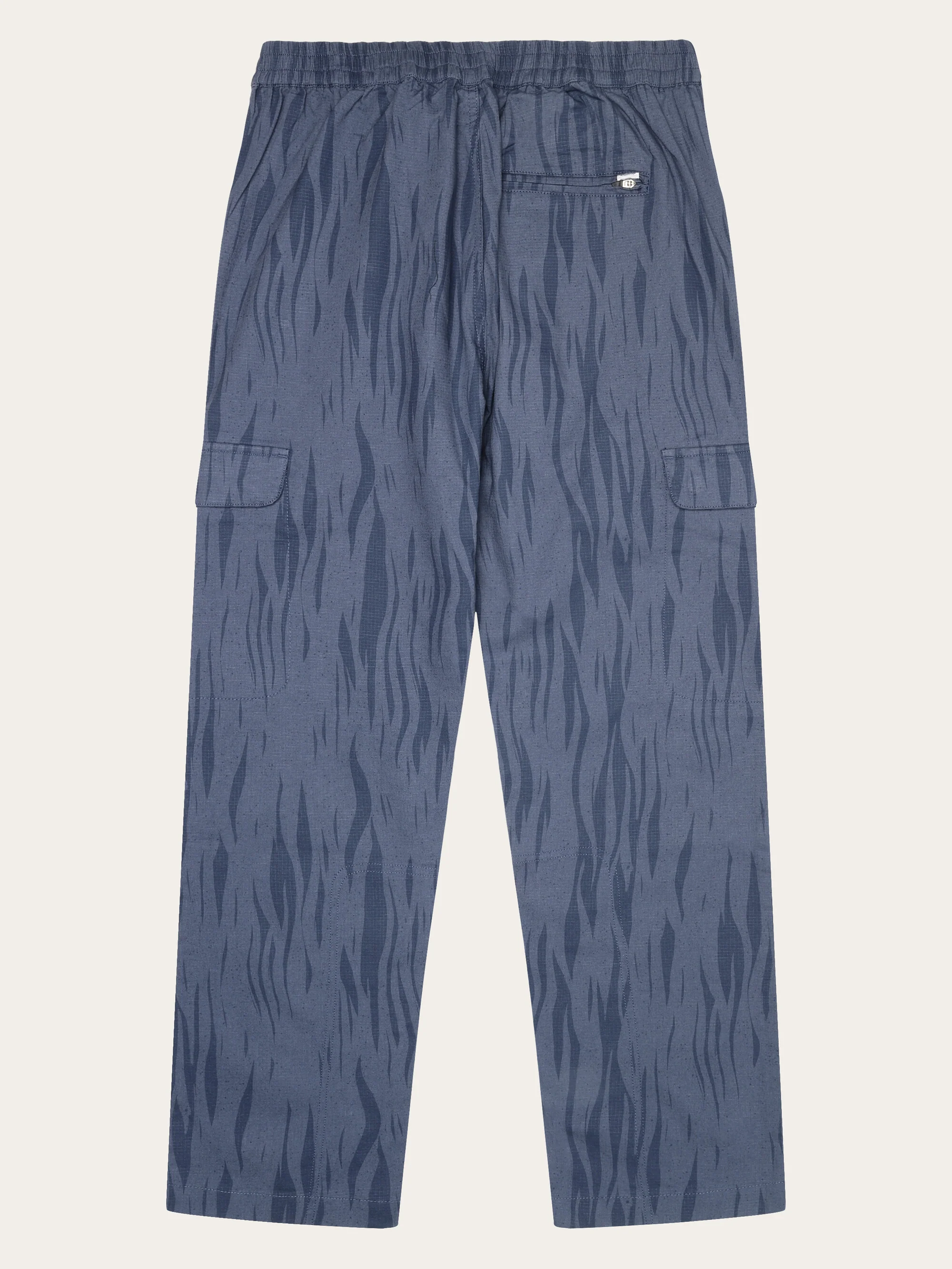 FLINT ripstop Northern Lights twill belt cargo pants - GOTS/Vegan - Blue - Image 3