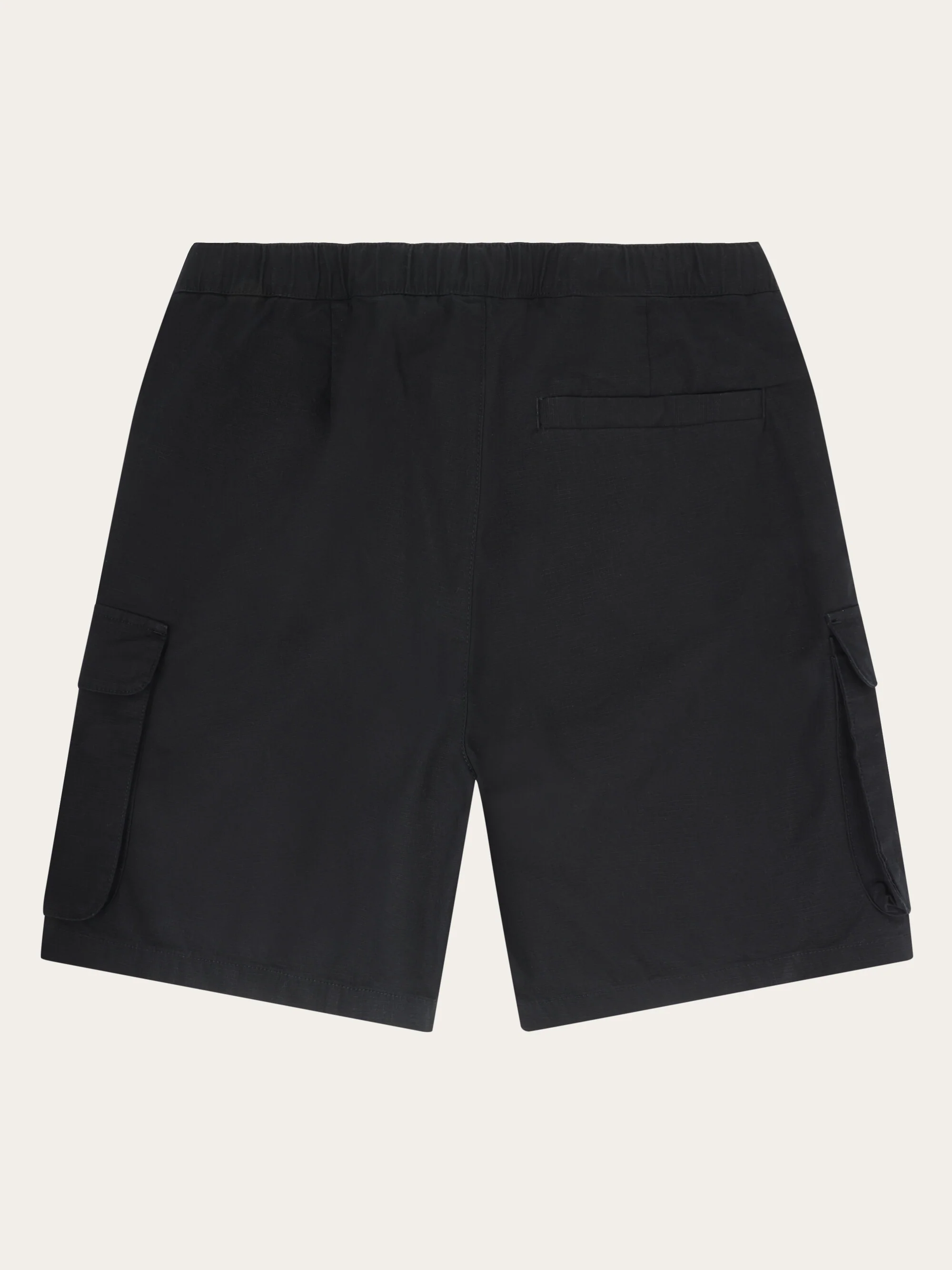 FLINT ripstop twill belt cargo shorts - GOTS/Vegan - Black Jet - Image 3