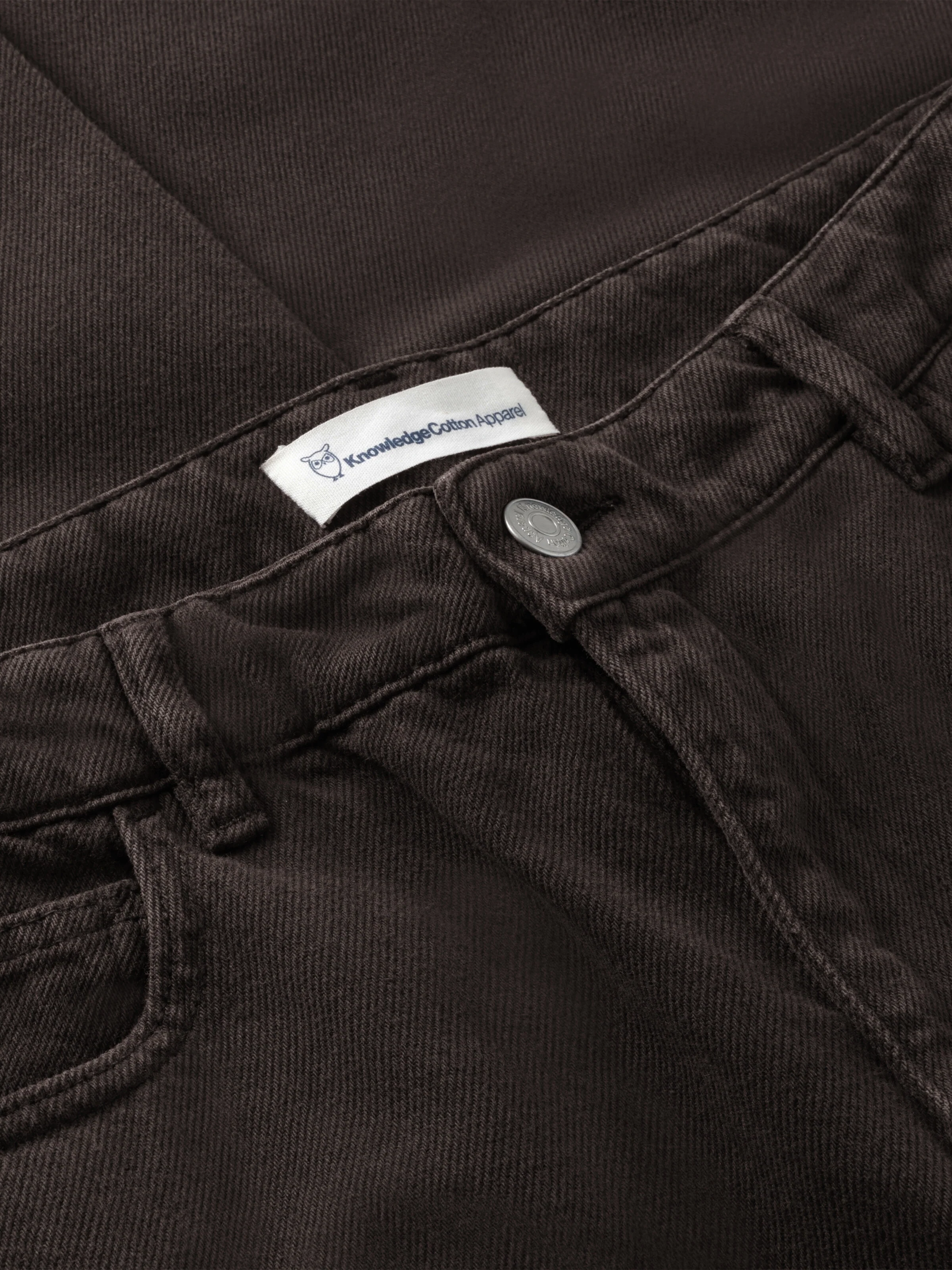 Flint wide twill pants - Chocolate Torte - Image 3