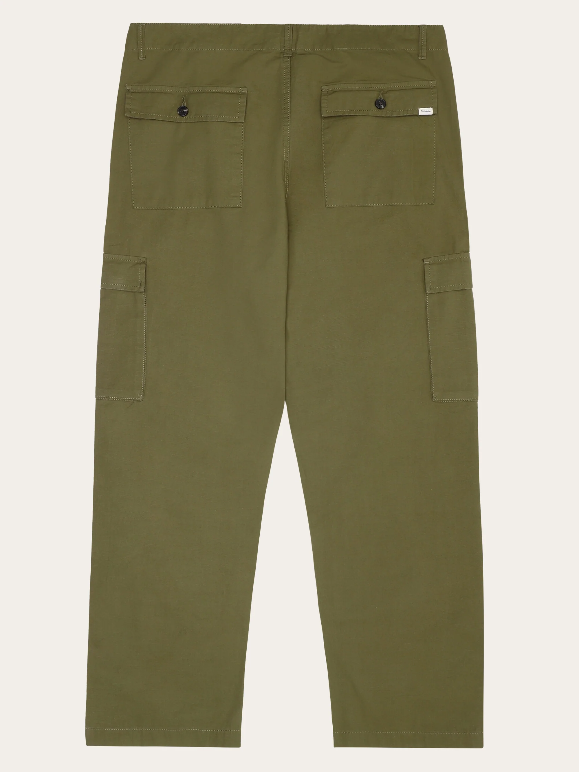 FLINT wide slub yarn pants - GOTS/Vegan - Burned Olive - Image 3