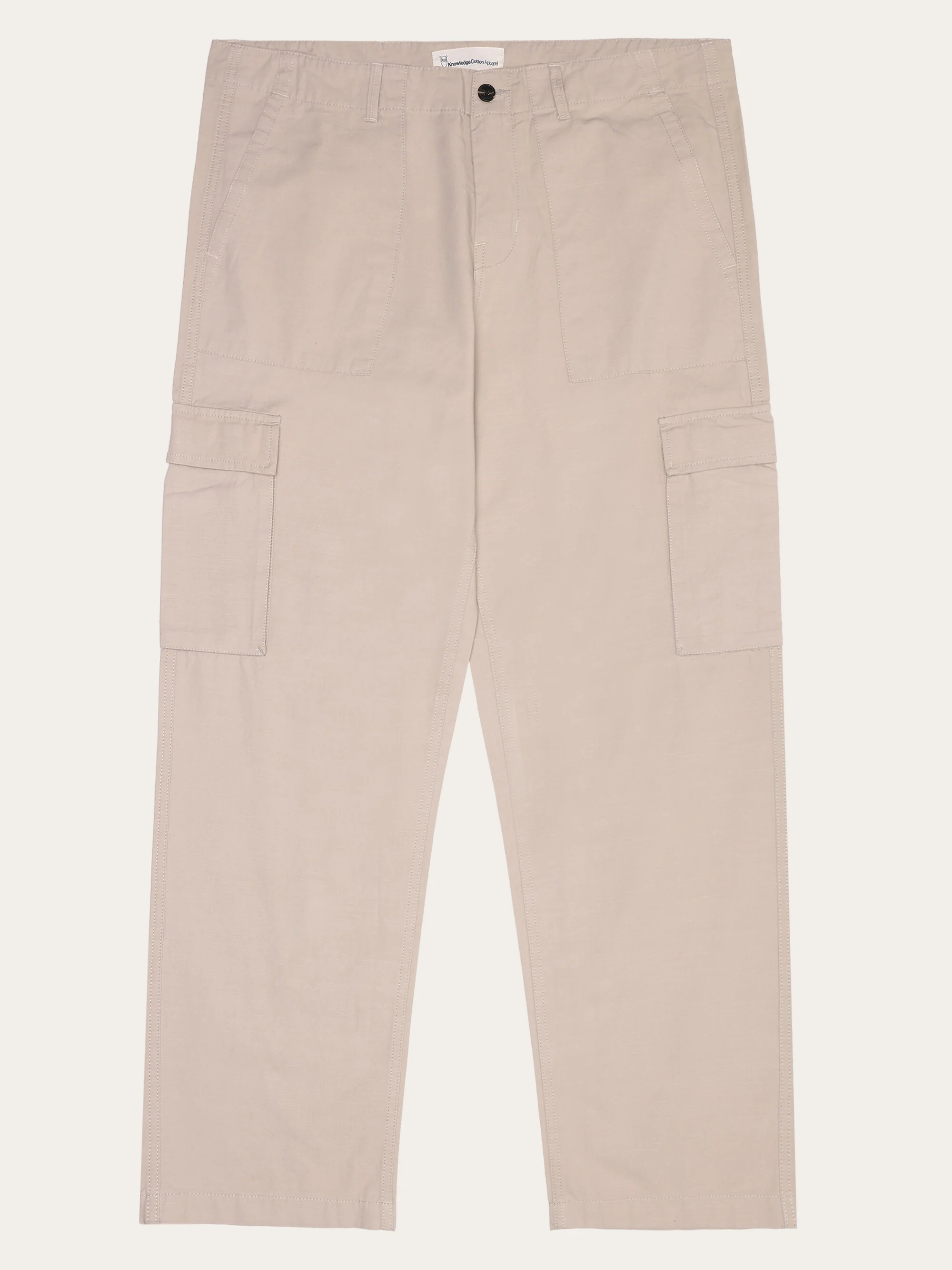 FLINT wide slub yarn pants - GOTS/Vegan - Light feather gray