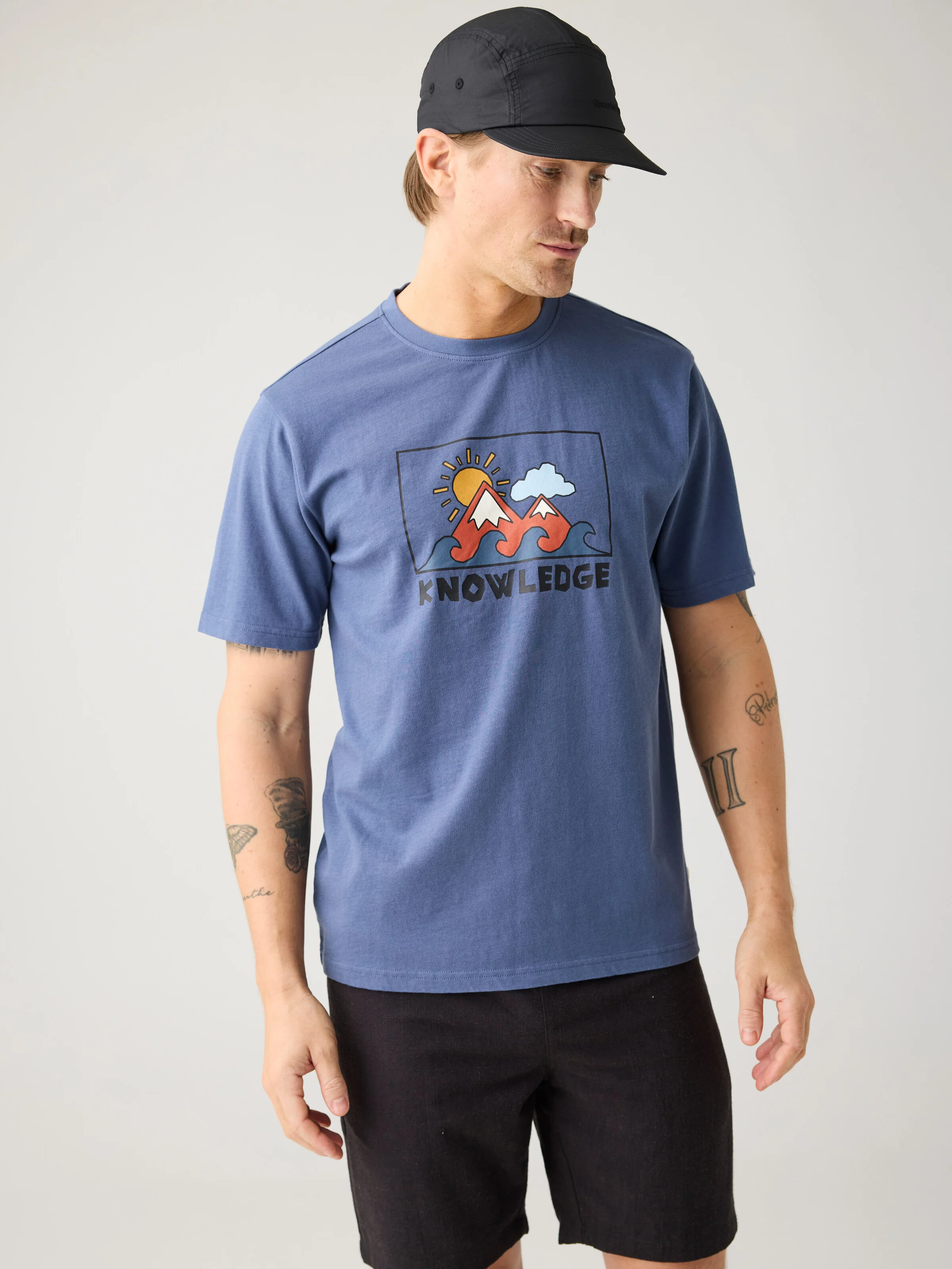 Front print t-shirt - Vintage Indigo - Image 2