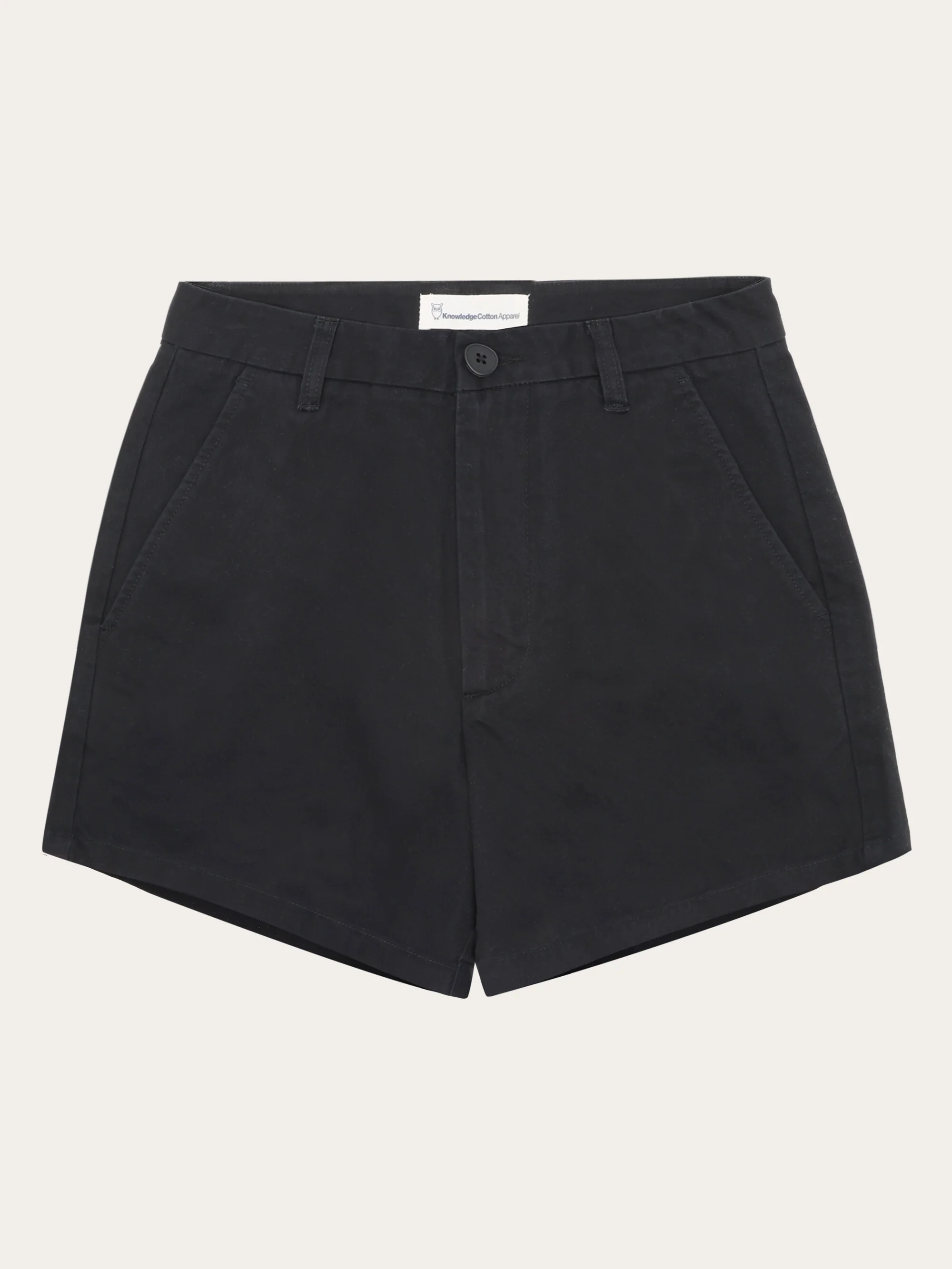 GALE boyfriend mid-rise twill chino shorts - GOTS/Vegan - Black Jet