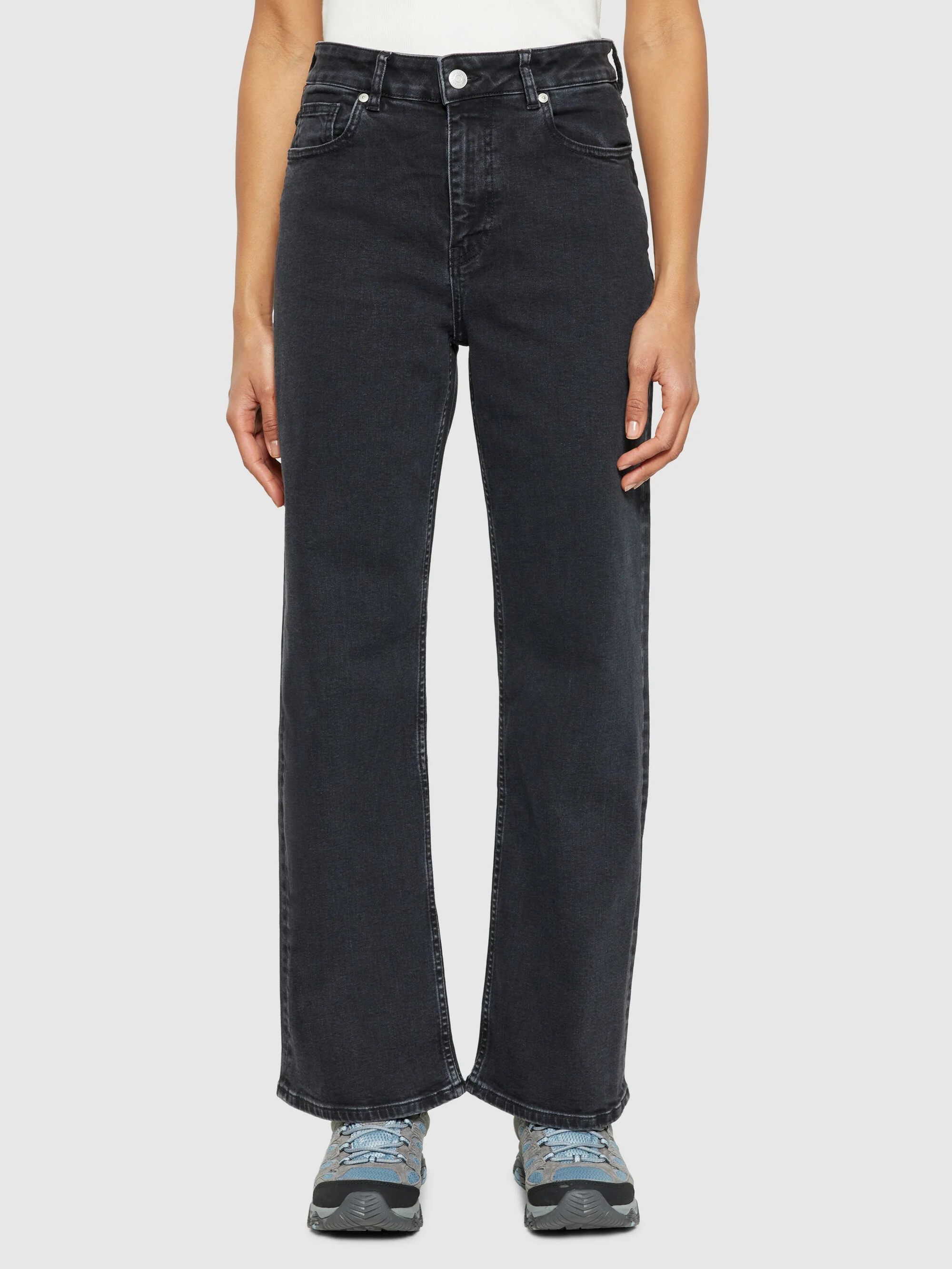 GALE straight mid-rise rinse black 5-pocket jeans - Rinse black - Image 2