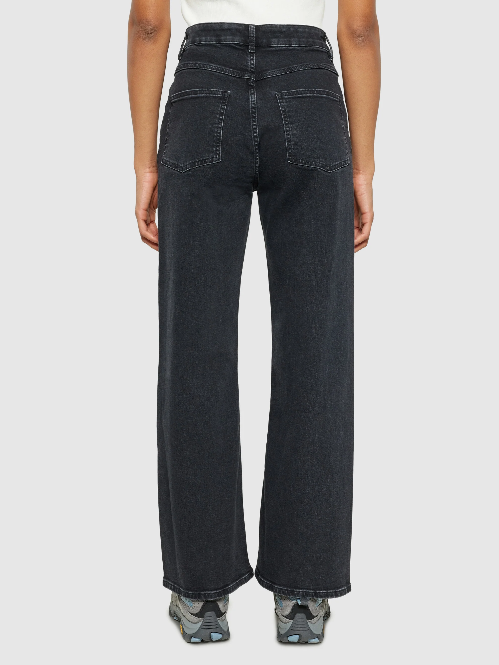 GALE straight mid-rise rinse black 5-pocket jeans - Rinse black - Image 3