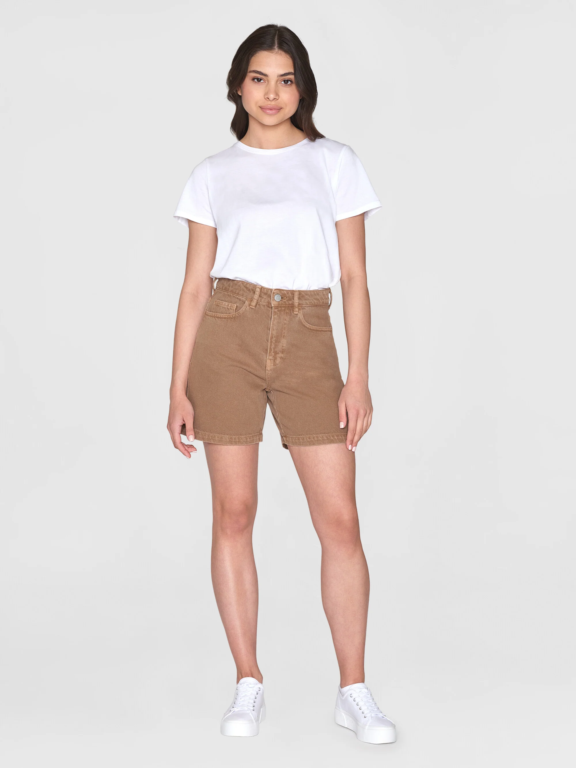 Gale straight twill shorts - Tiramisu - Image 4