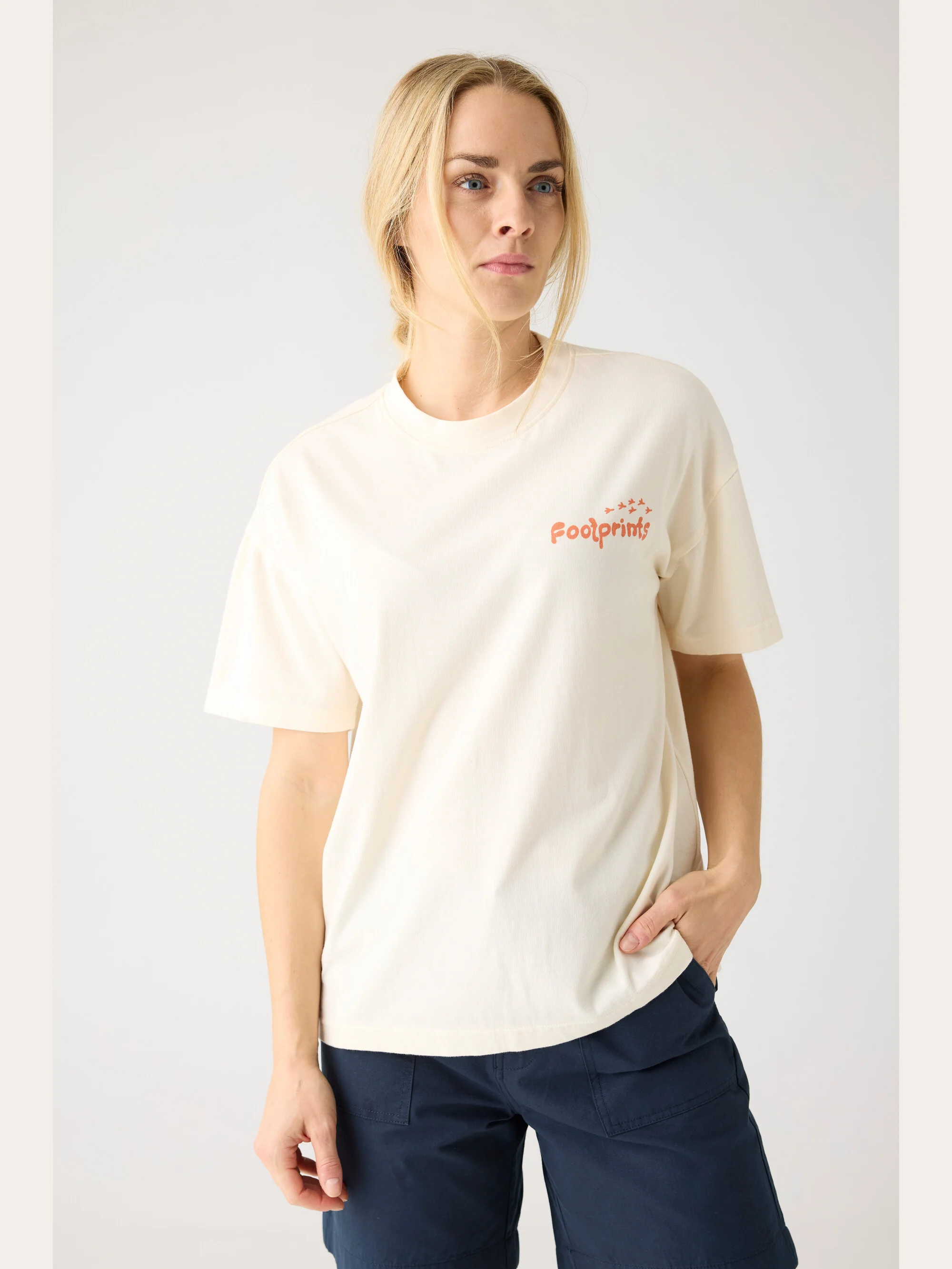 GRAPHIC t-shirt - Regenerative Organic Certified™ - GOTS/Vegan - Egret - Image 4