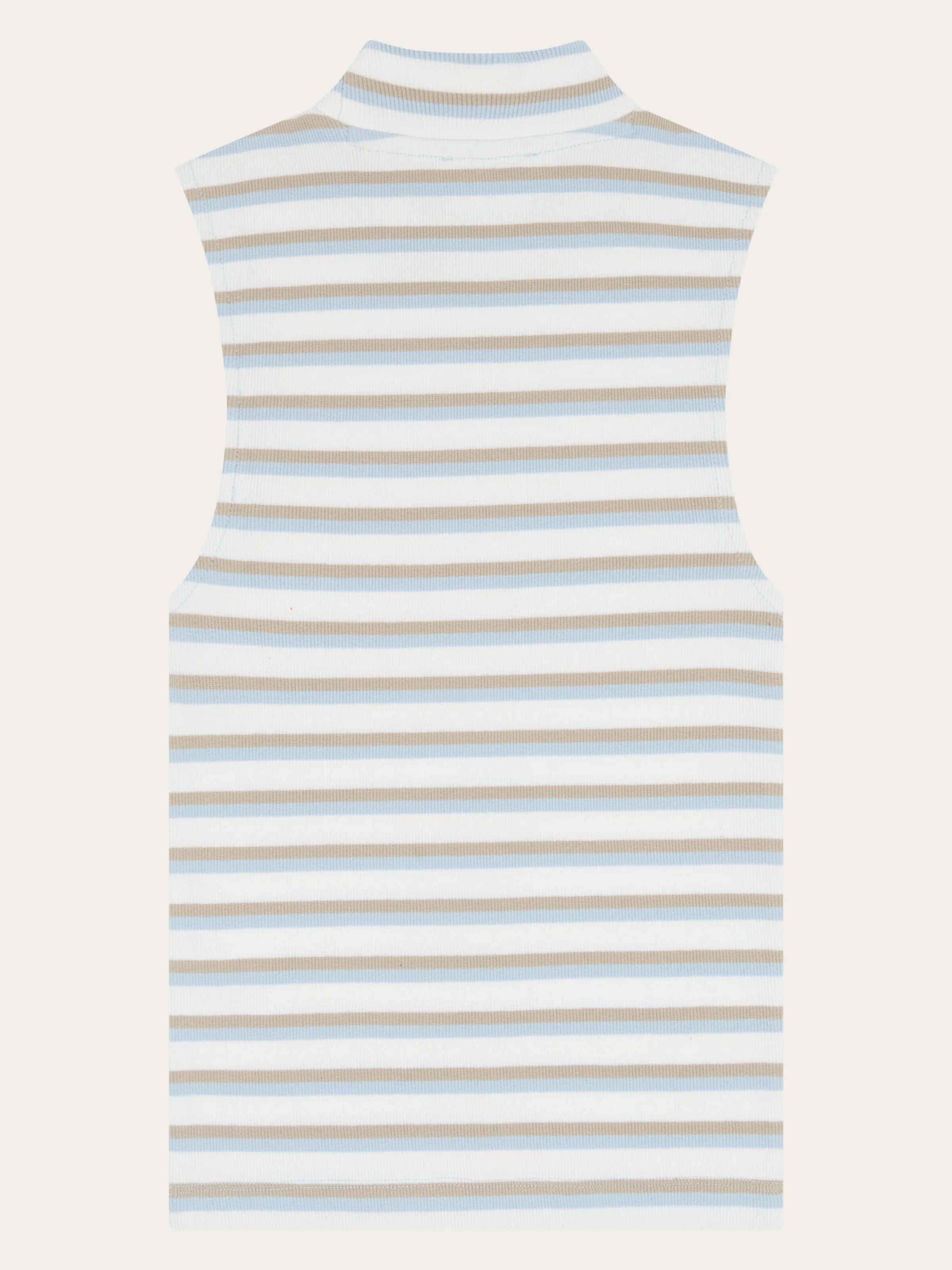 High neck rib top - Multi color stripe - Image 3