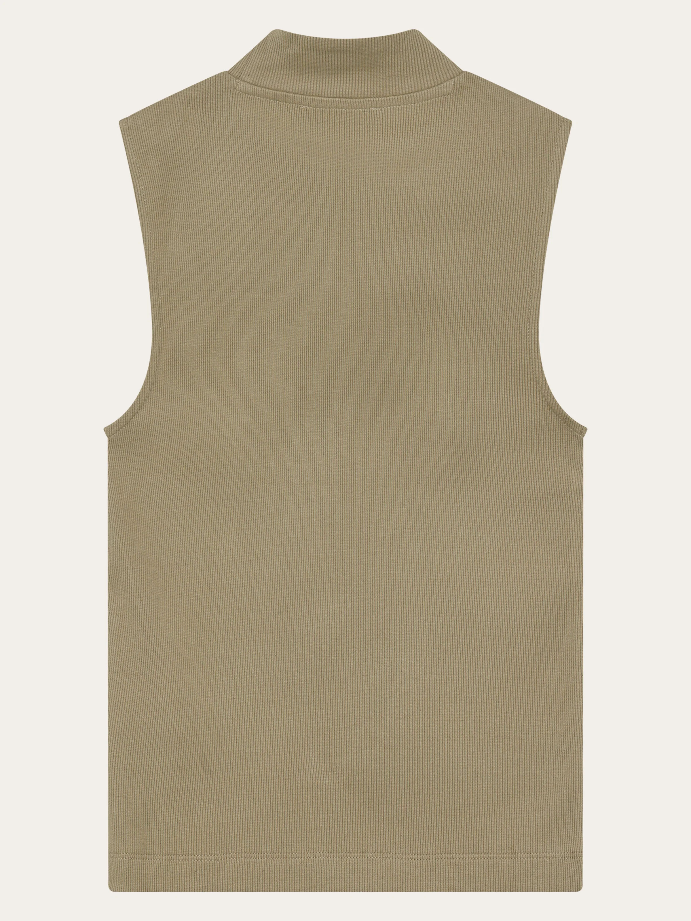 High neck rib top - Twill - Image 3