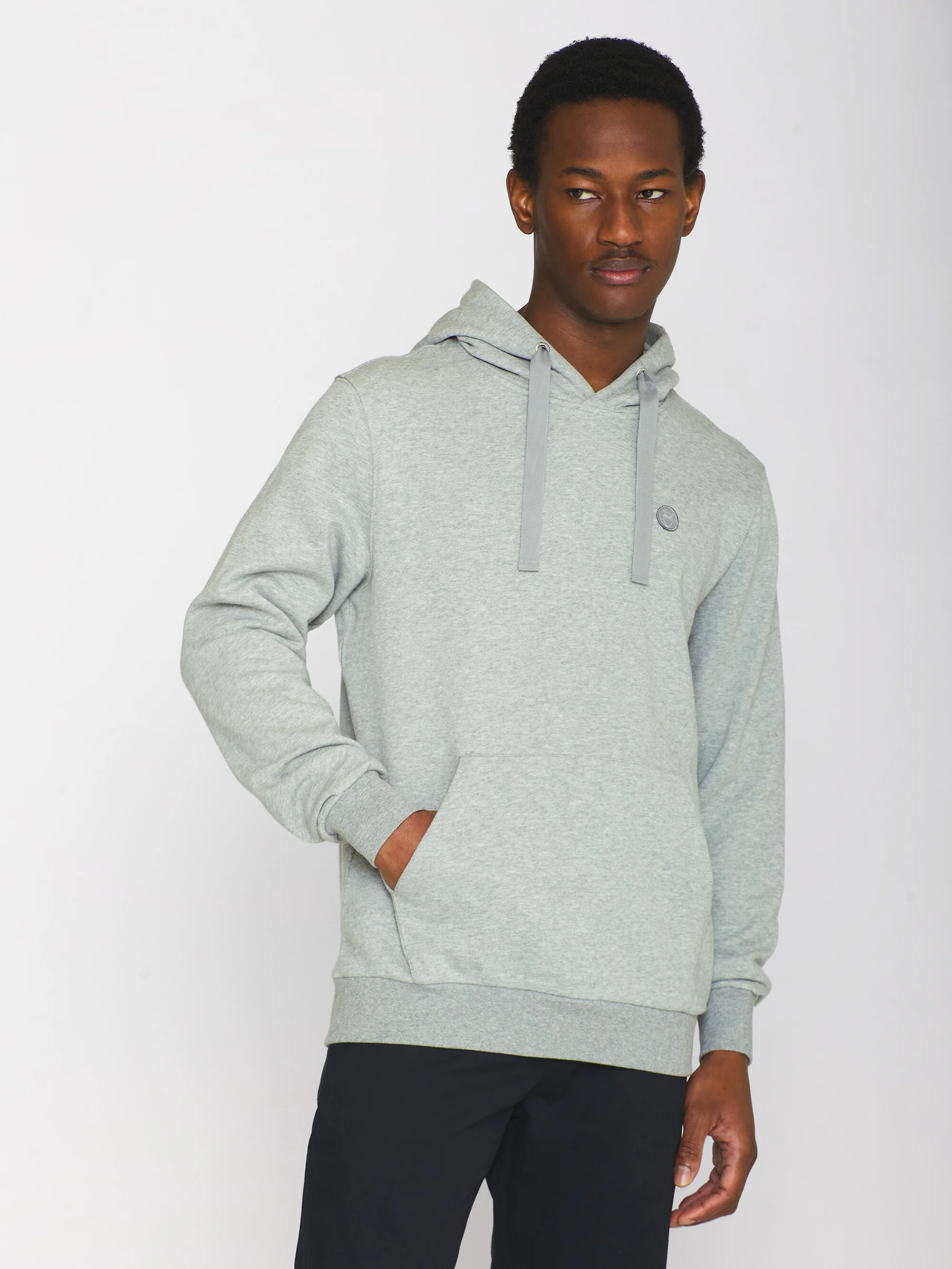 Hood basic badge sweat - Grey Melange - Image 6