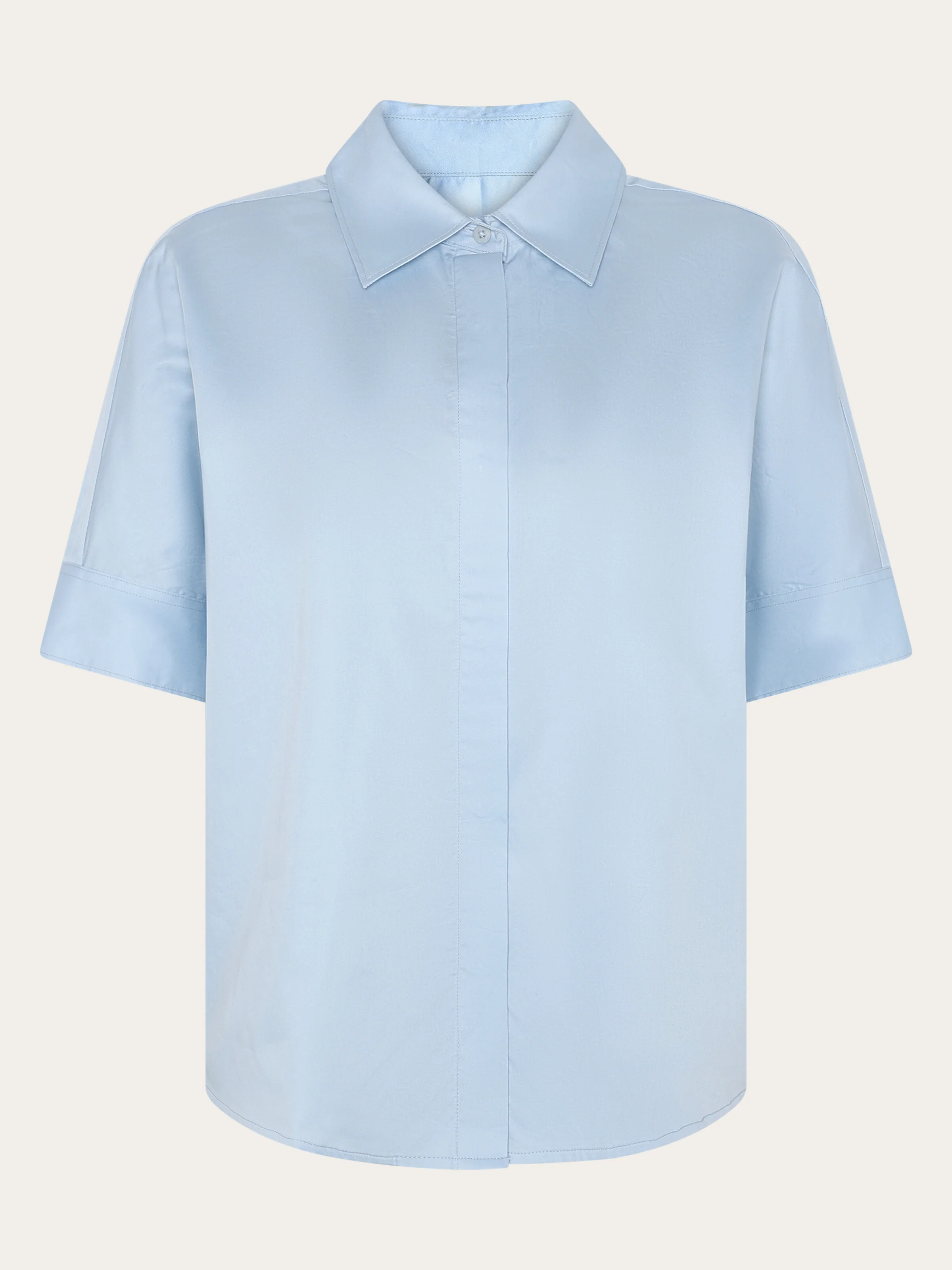 Islet regular satin short sleeve shirt - Skyway