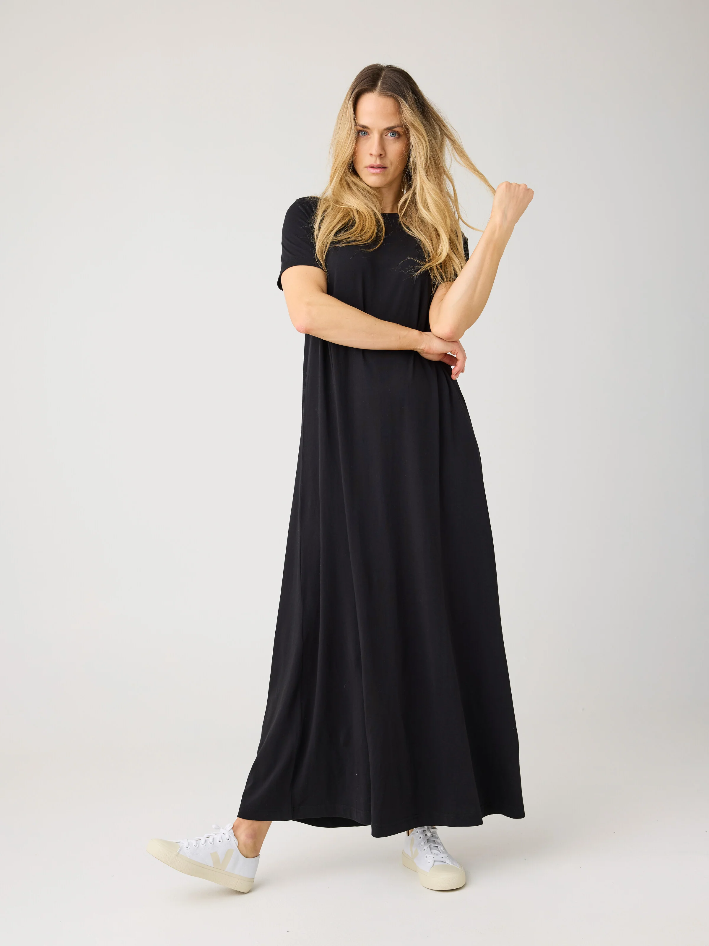 Jersey maxi dress - Black Jet - Image 2