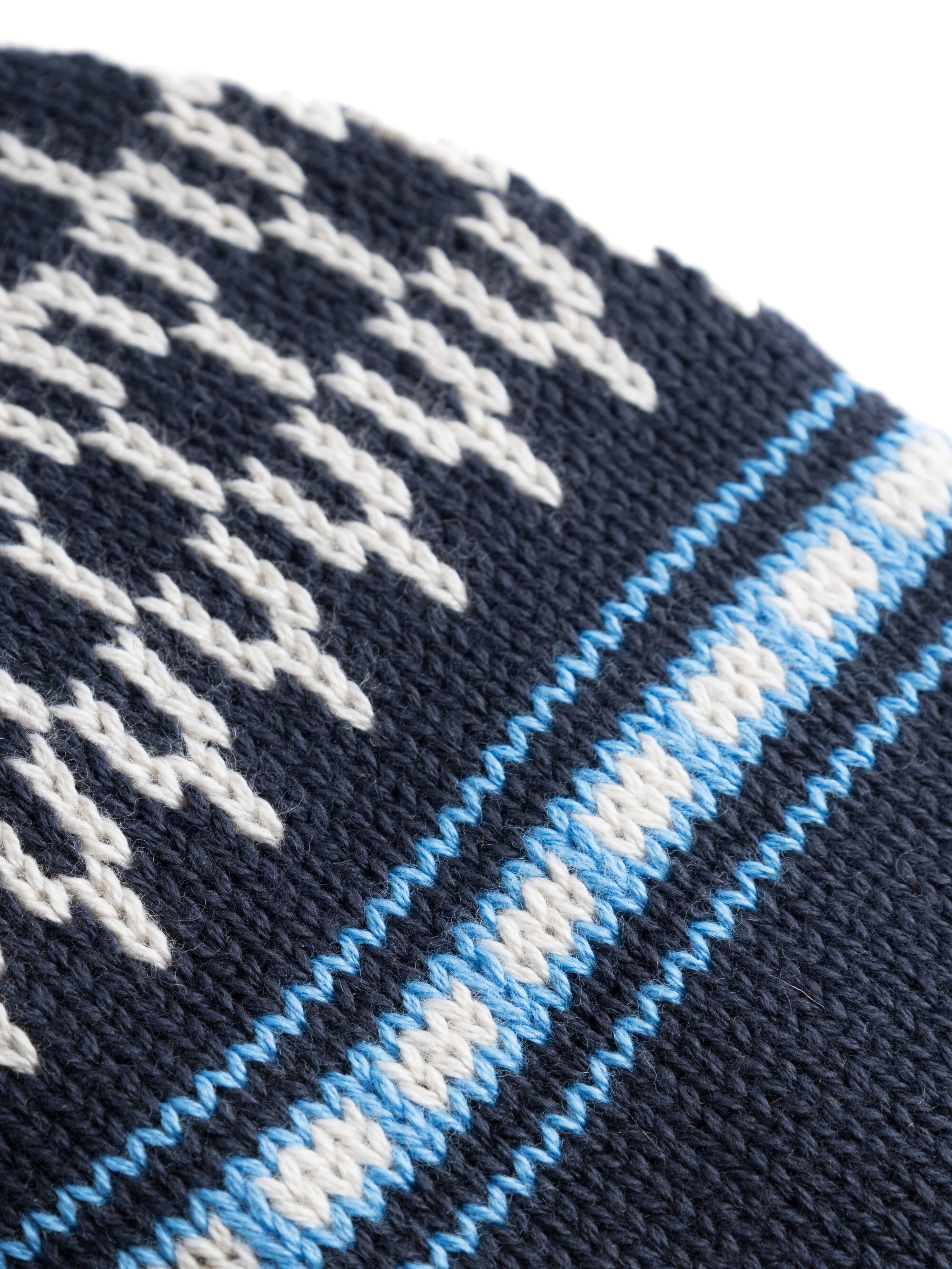 Kids Jacquard knit beanie - Blue stripe - Image 3