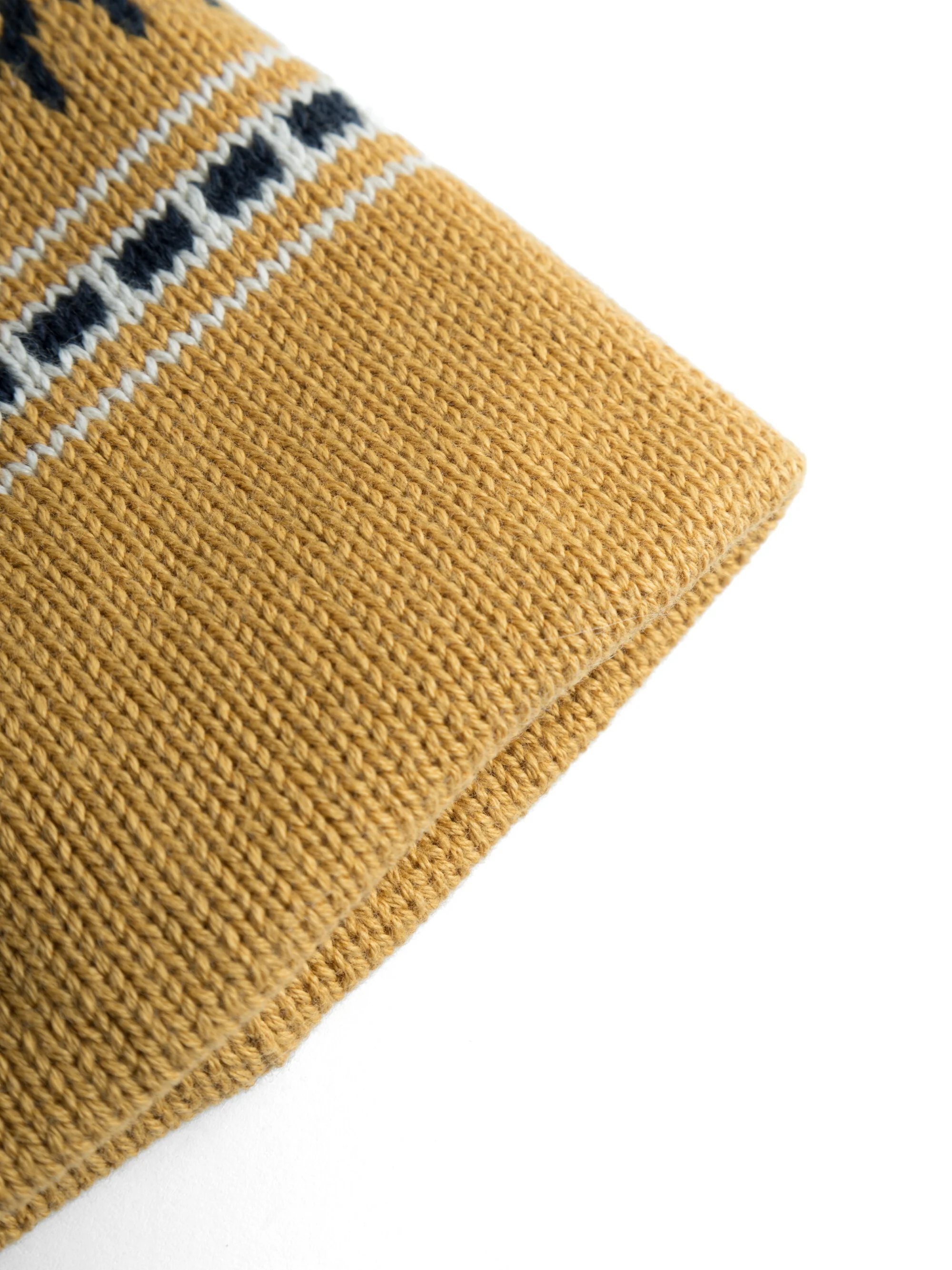 Kids Jacquard knit beanie - Yellow stripe - Image 4