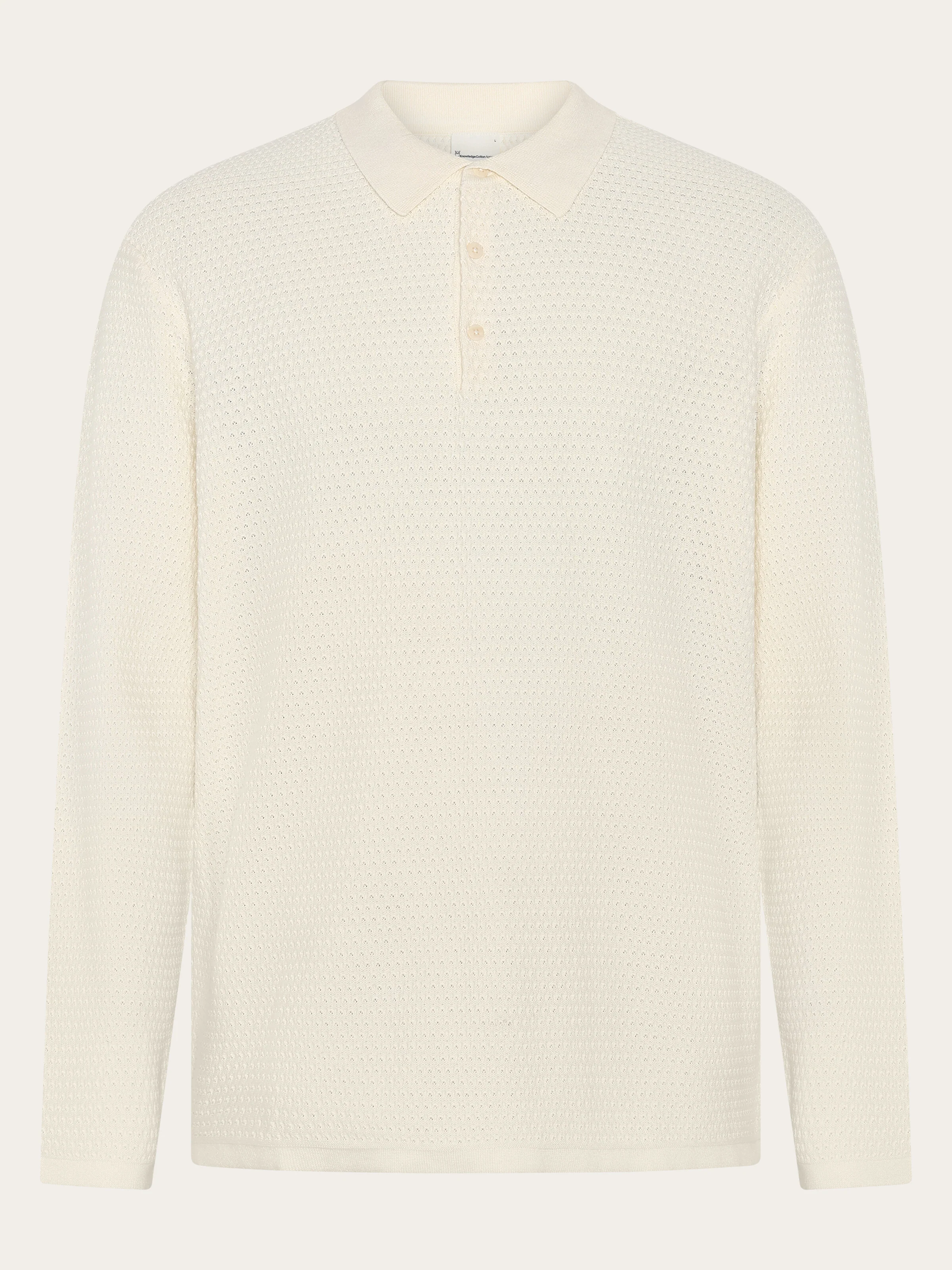 Knitted polo - Egret