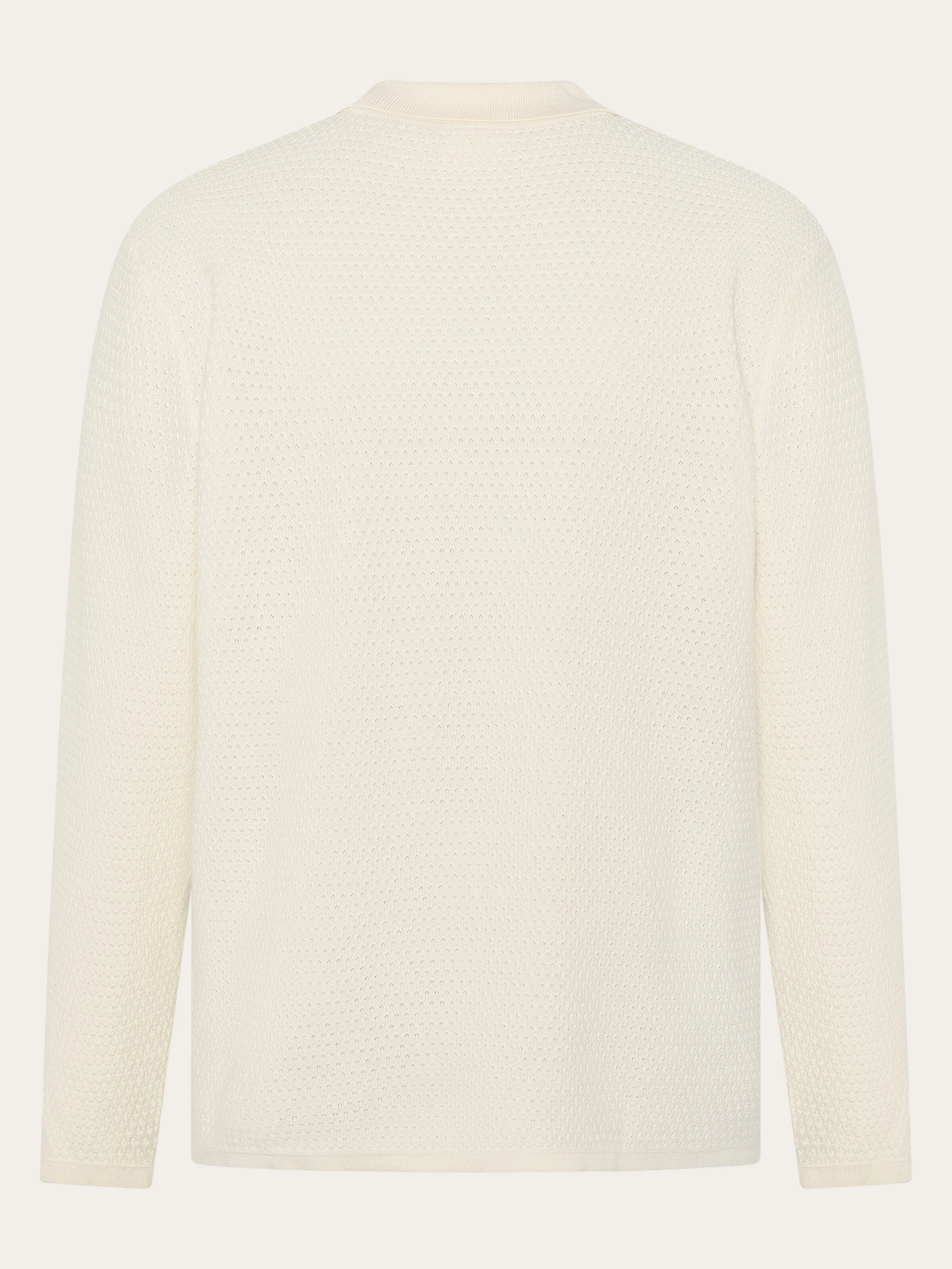 Knitted polo - Egret - Image 5