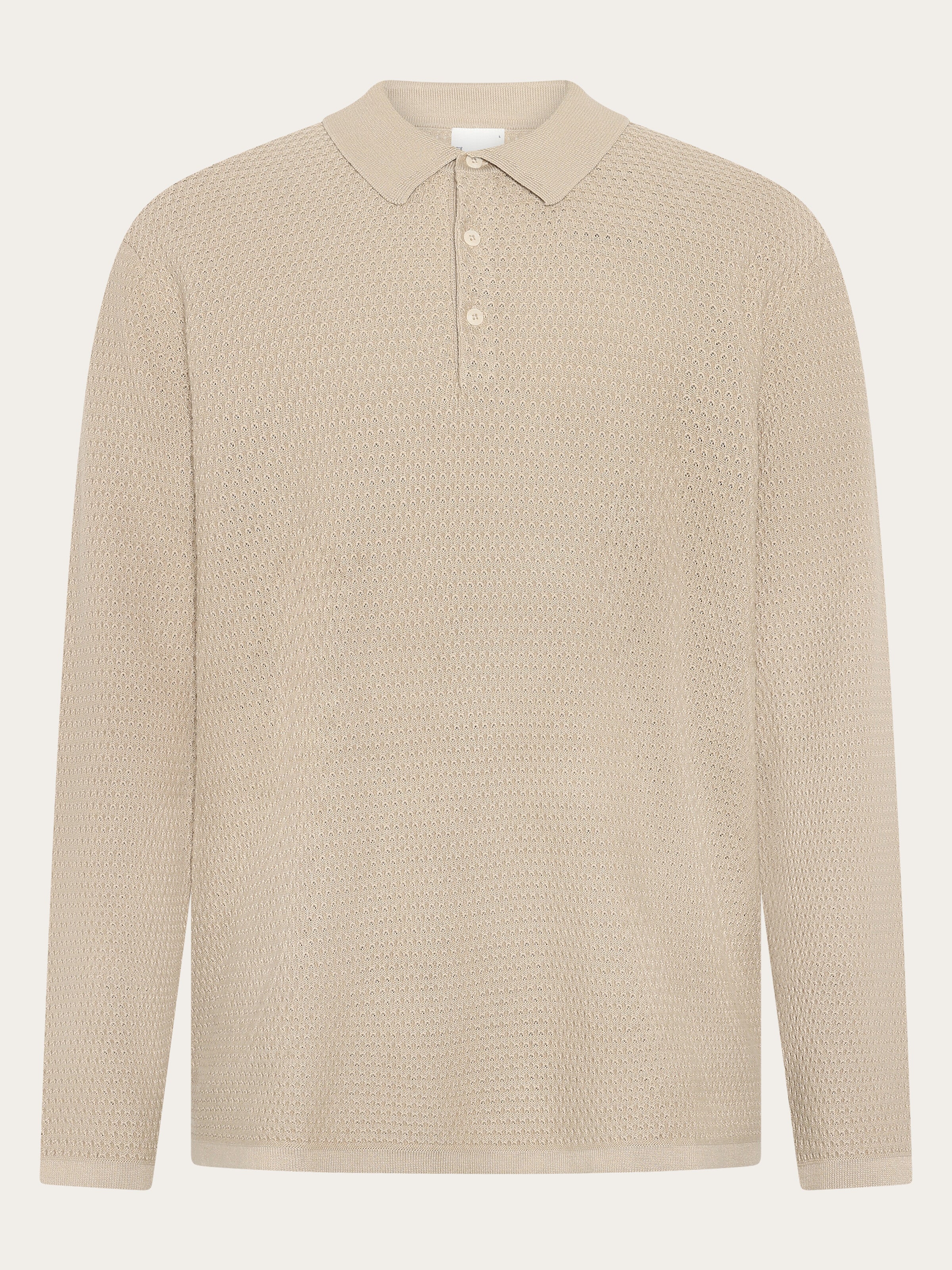 Knitted polo - Light feather gray