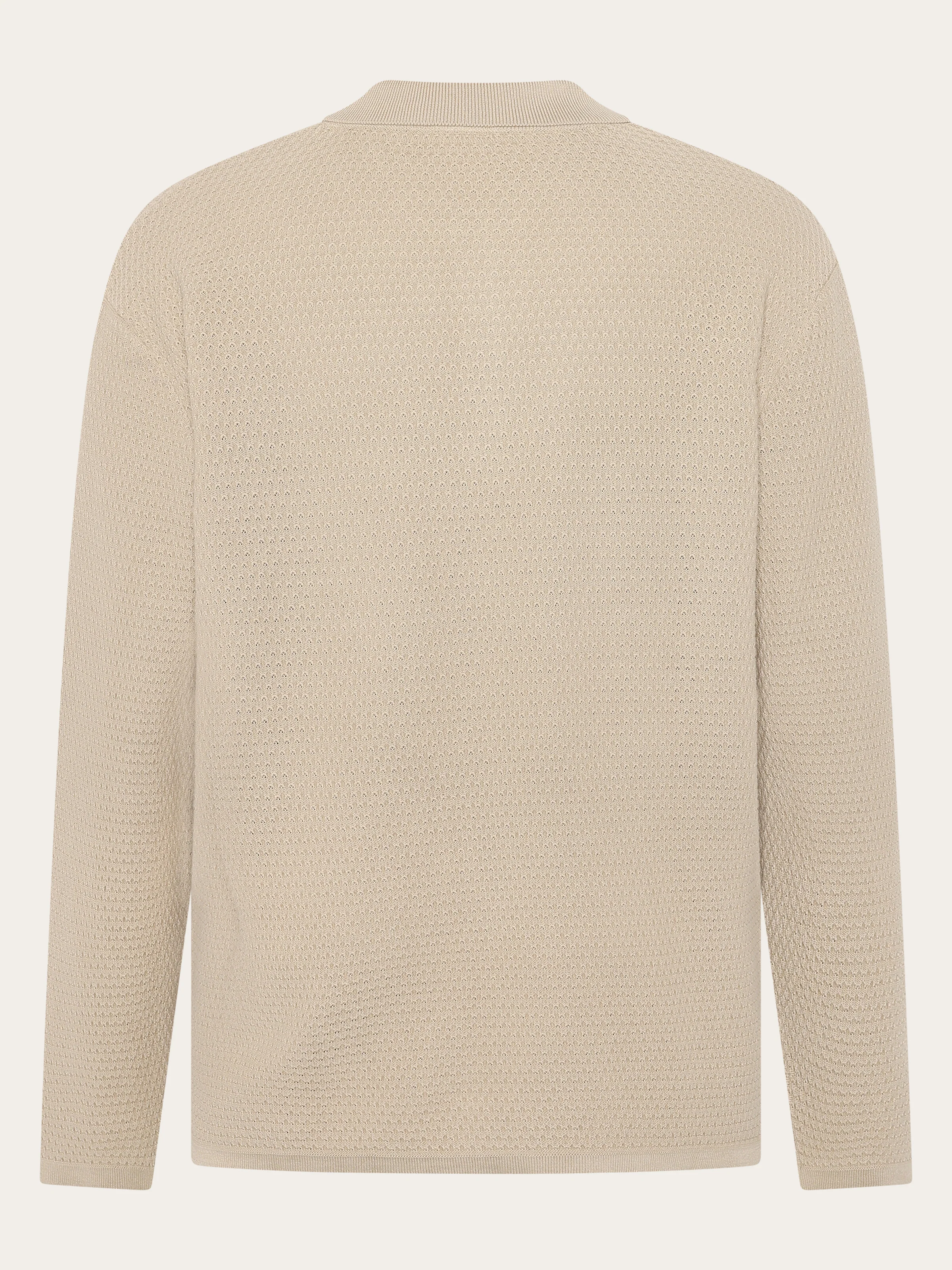 Knitted polo - Light feather gray - Image 3