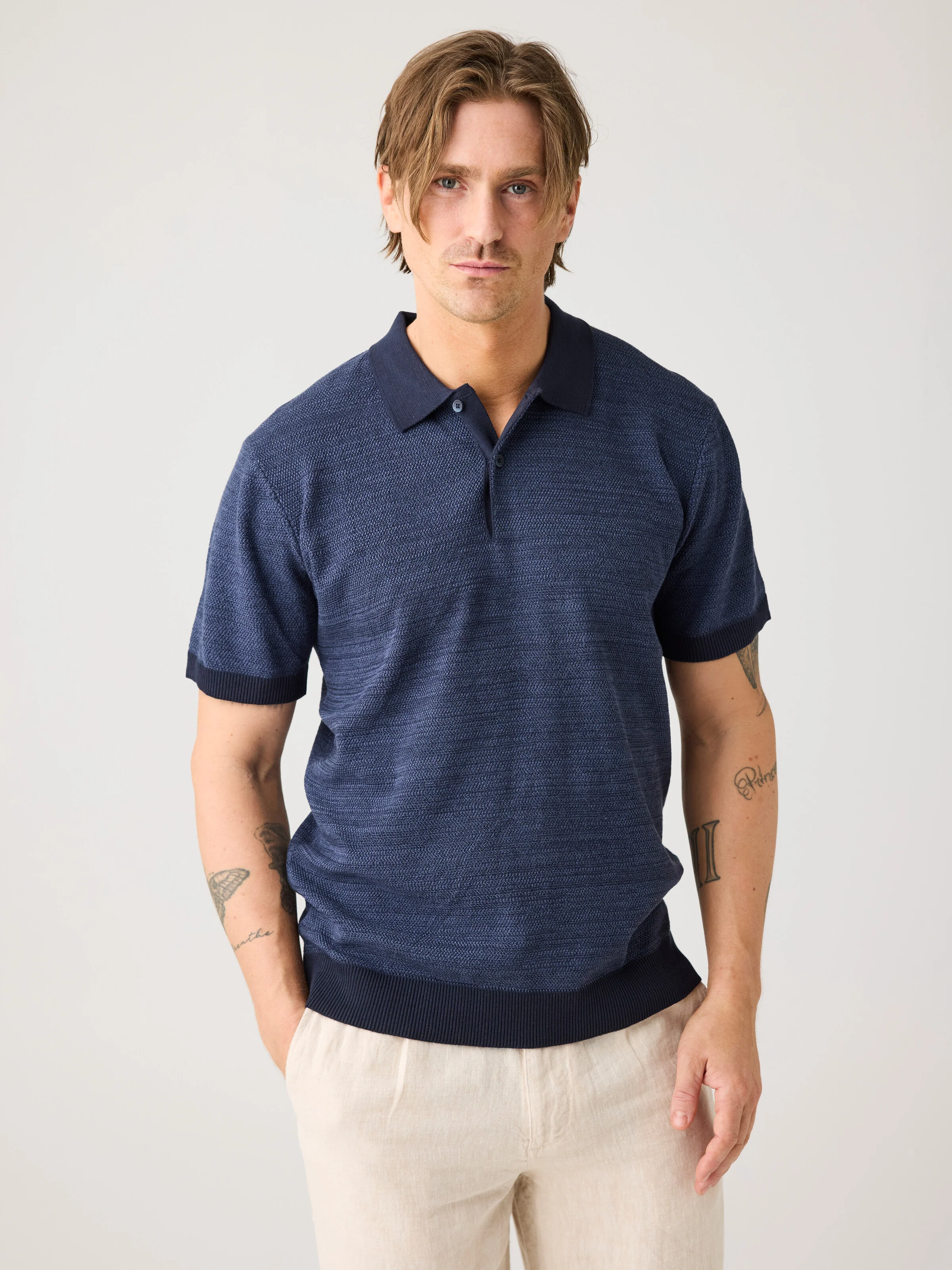 Knitted polo - Night Sky - Image 2