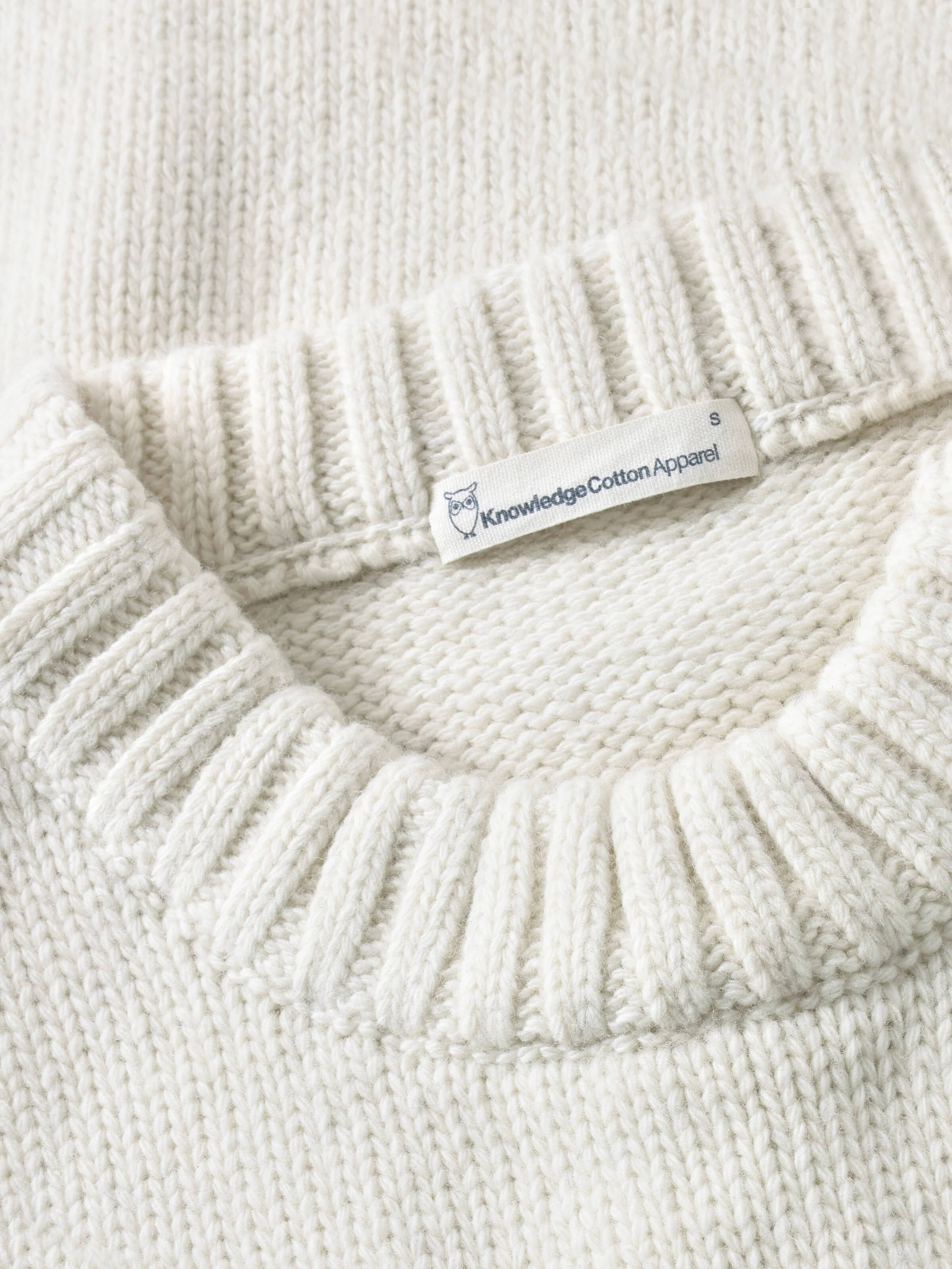 Lambswool Crew Neck Knit RWS - Egret - Image 2