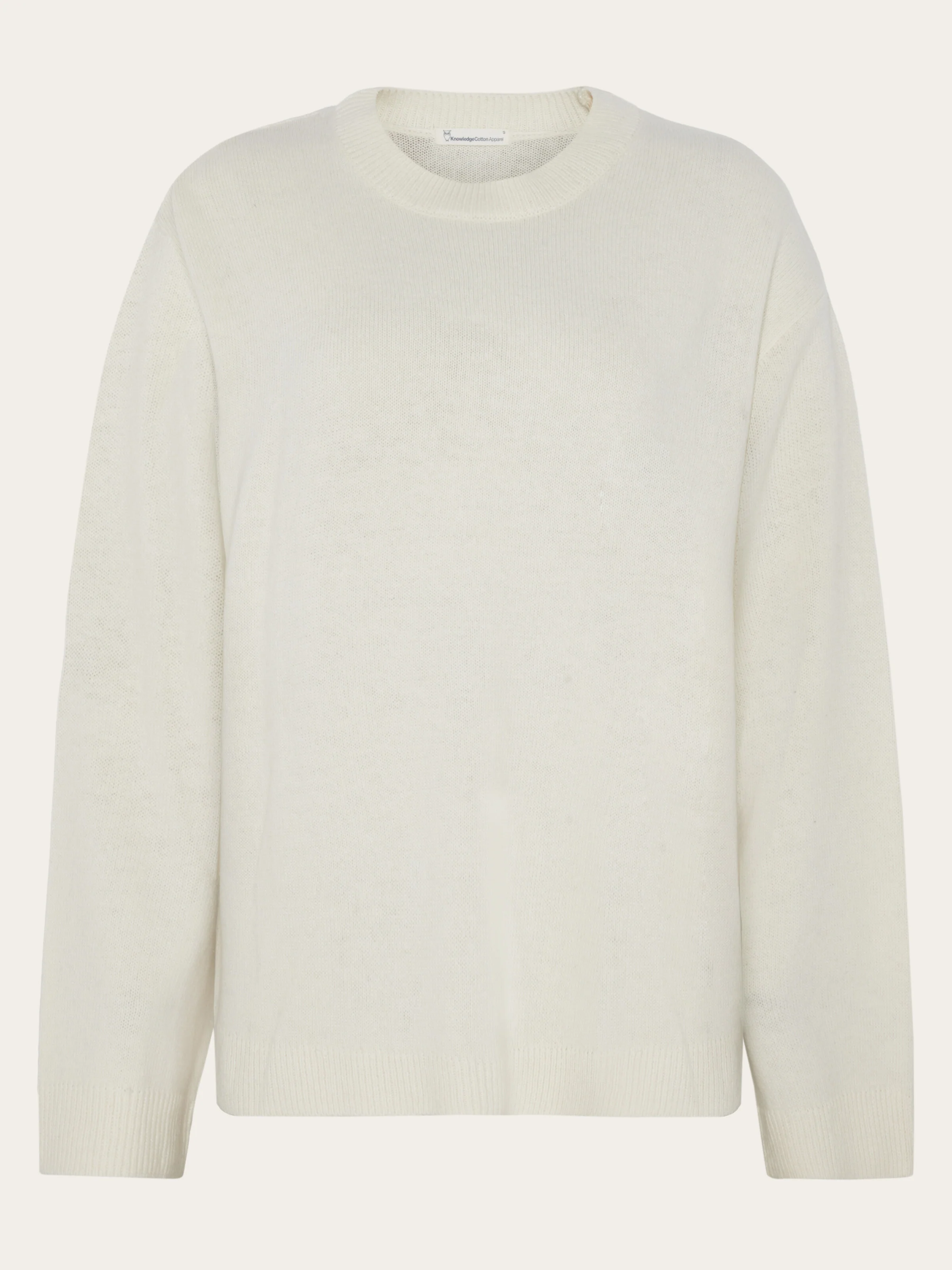 Lambswool crew neck sweater - Egret
