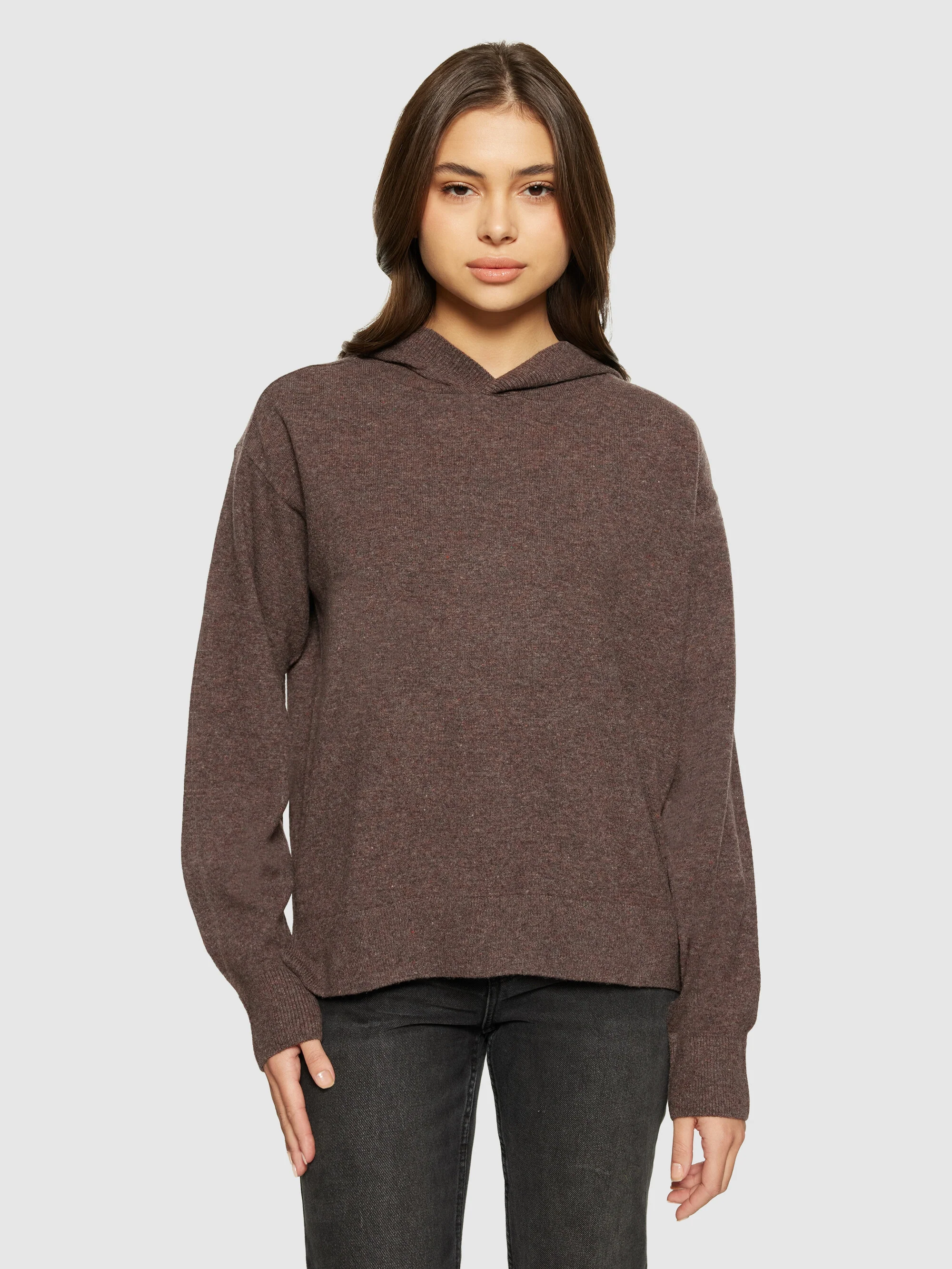 Lambswool hood knit - RWS - Demitasse (brown) - Image 2