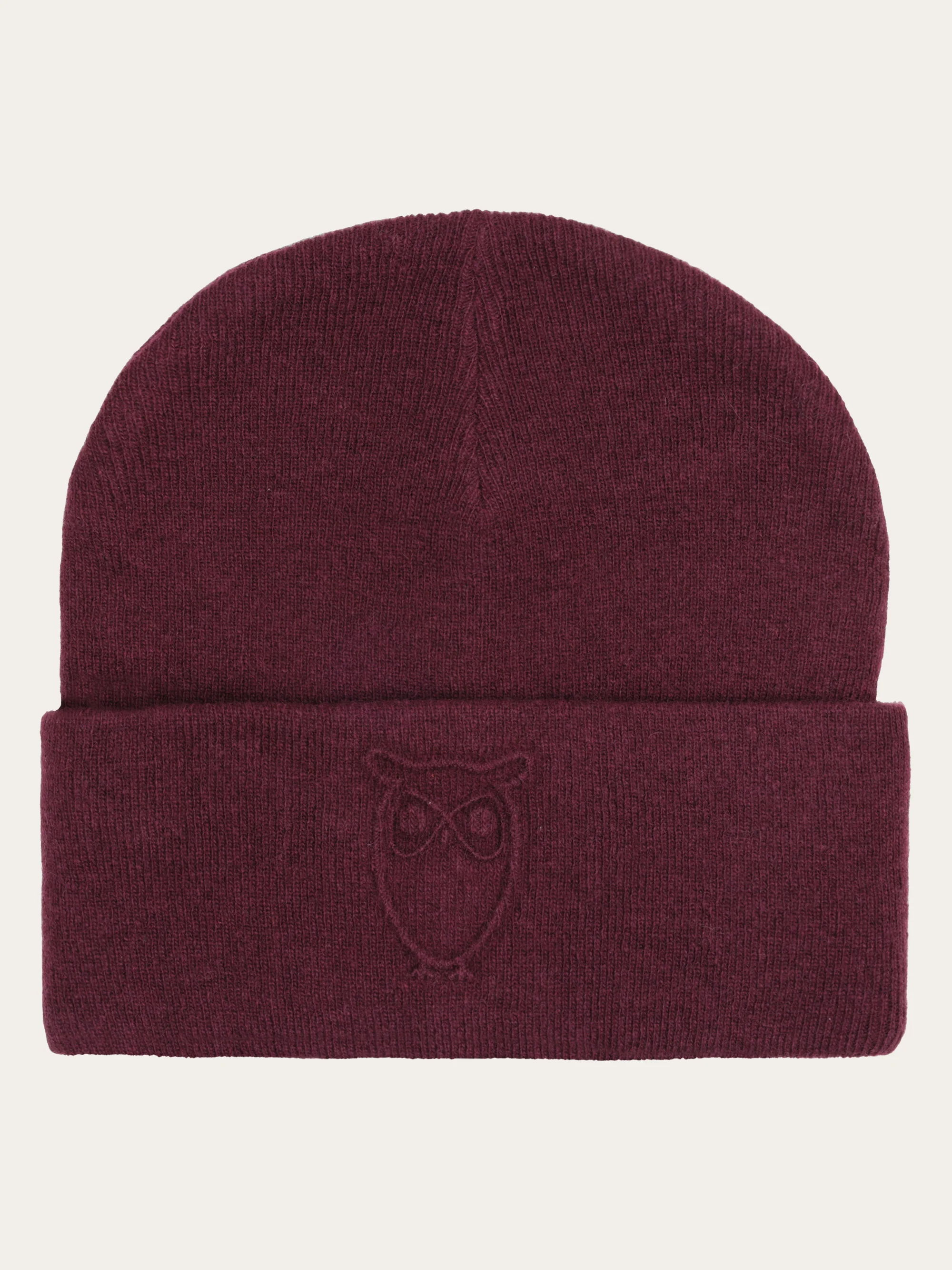 Lambswool Logo Embossed Beanie RWS - Fig