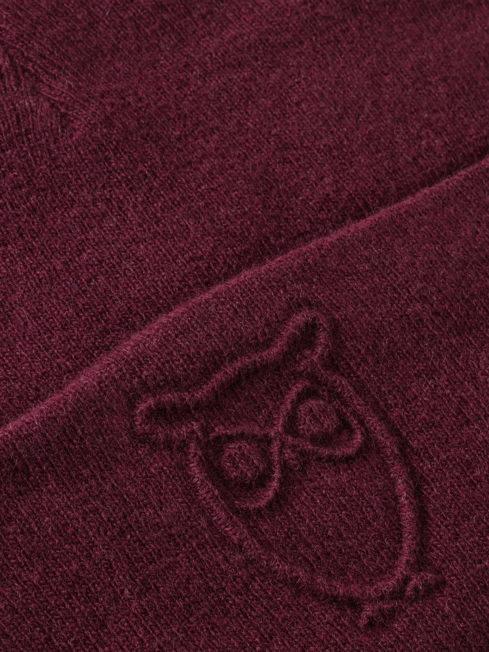 Lambswool Logo Embossed Beanie RWS - Fig - Image 2
