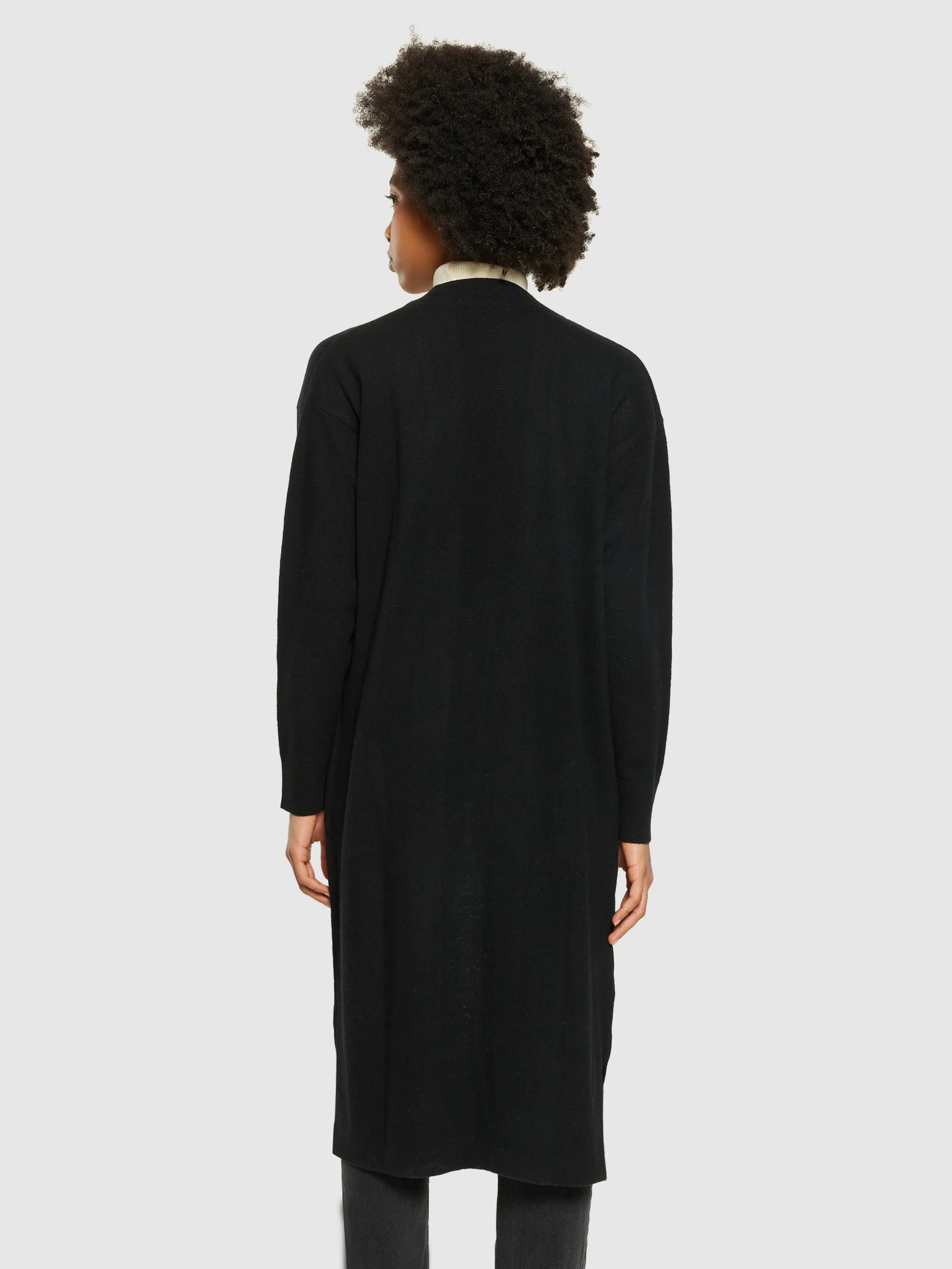 Lambswool long cardigan - RWS - Black Jet - Image 3