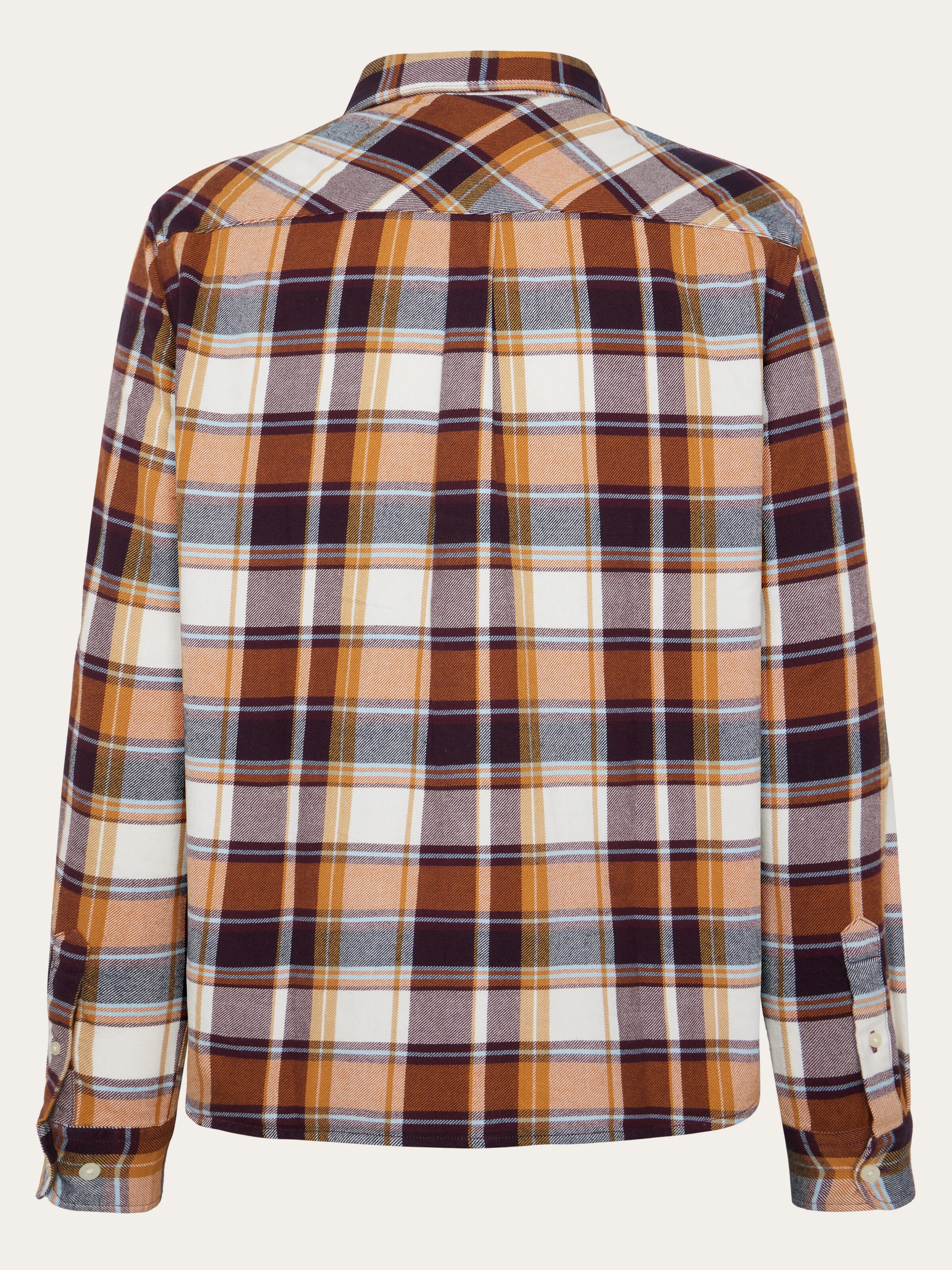 Light flannel checkered costum fit shirt - Red check - Image 2