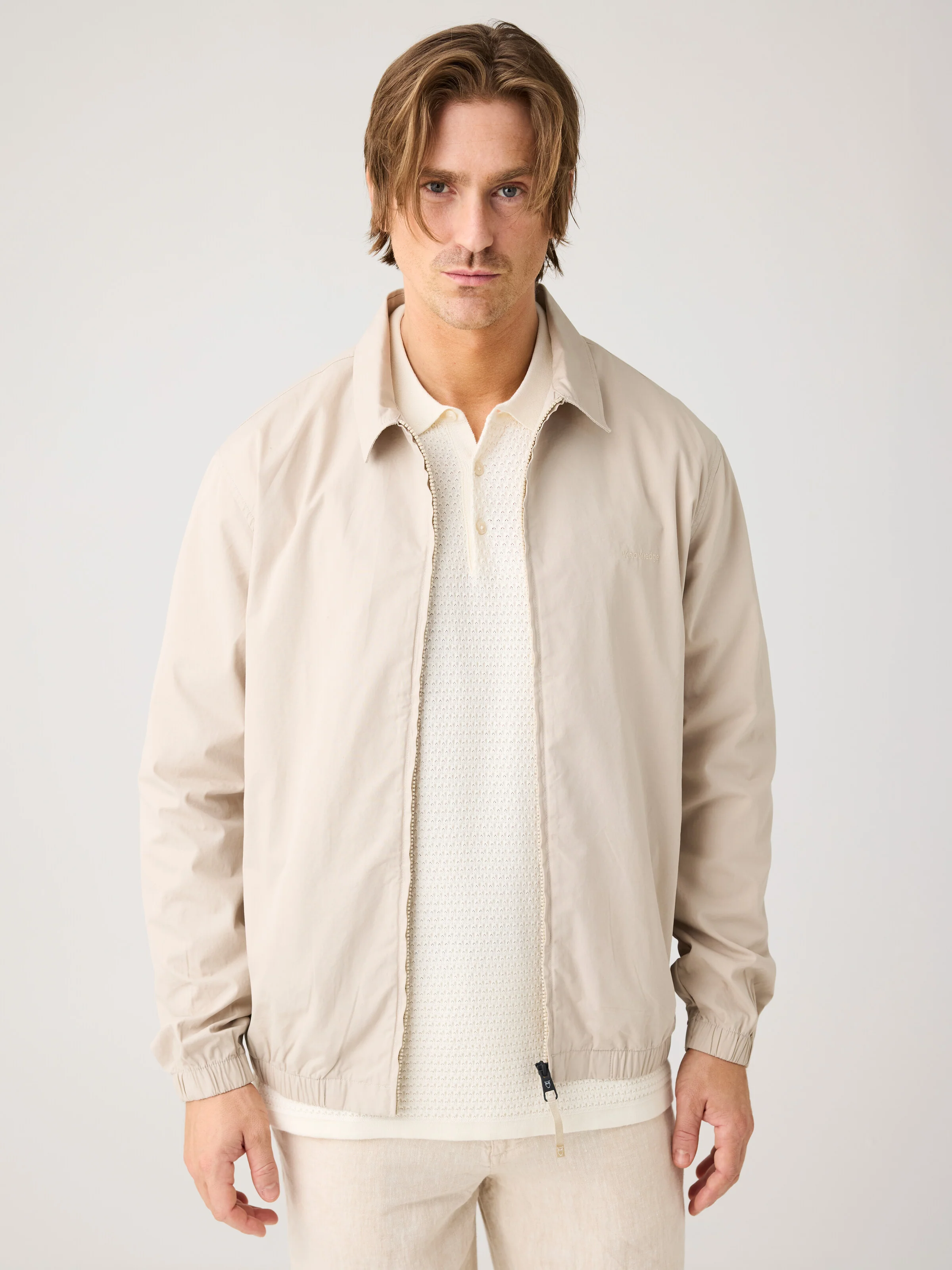 Light poplin jacket - Light feather gray - Image 2