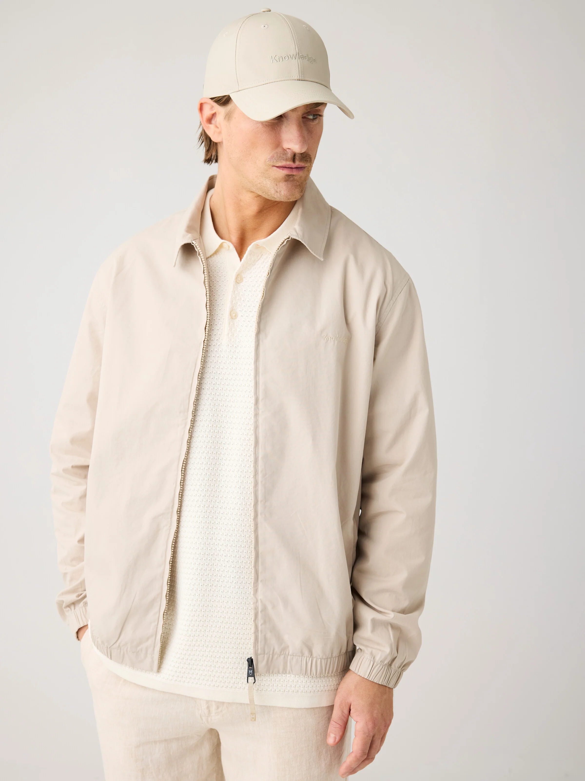 Light poplin jacket - Light feather gray - Image 3