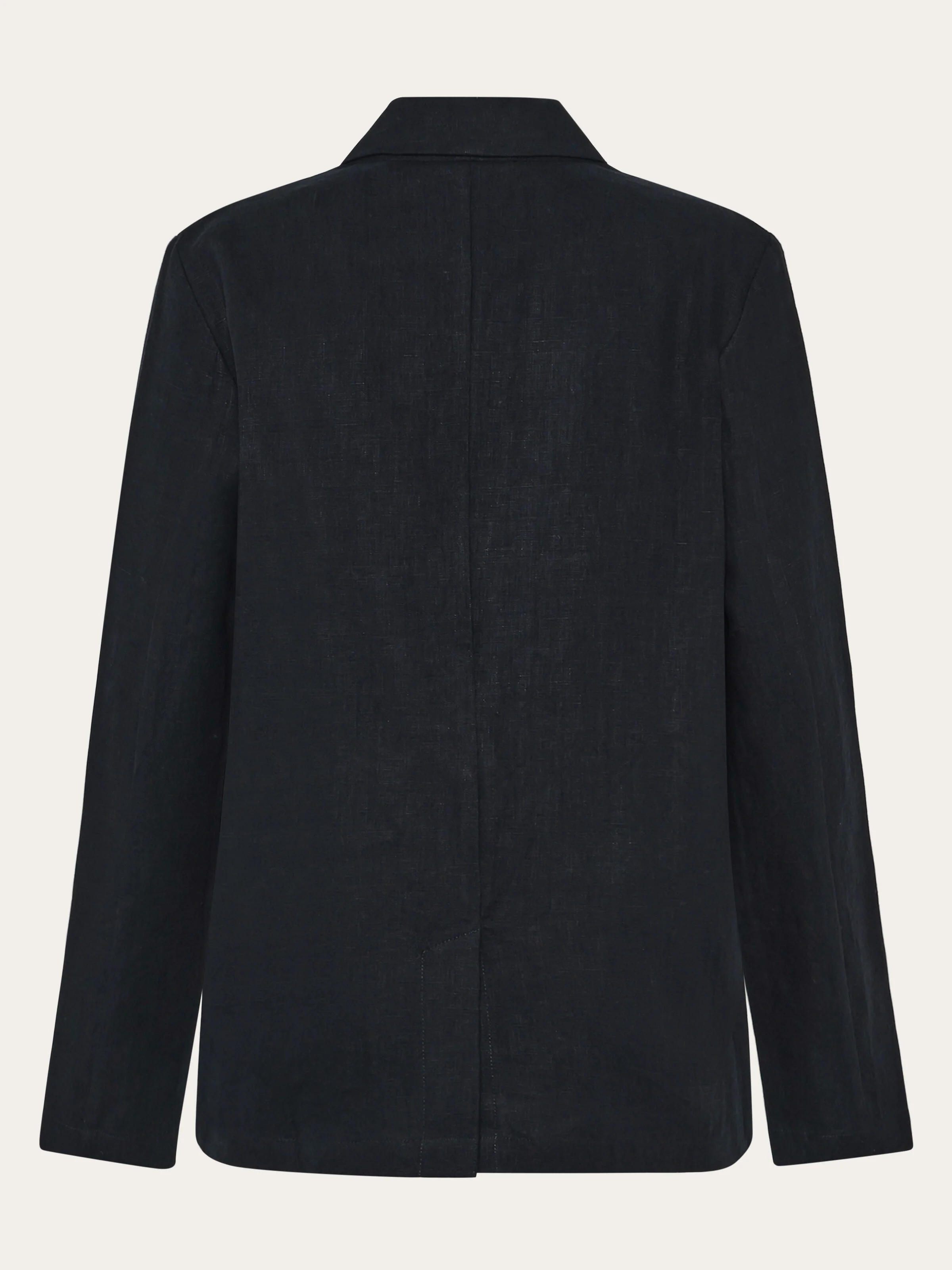 Linen blazer - Black Jet - Image 2