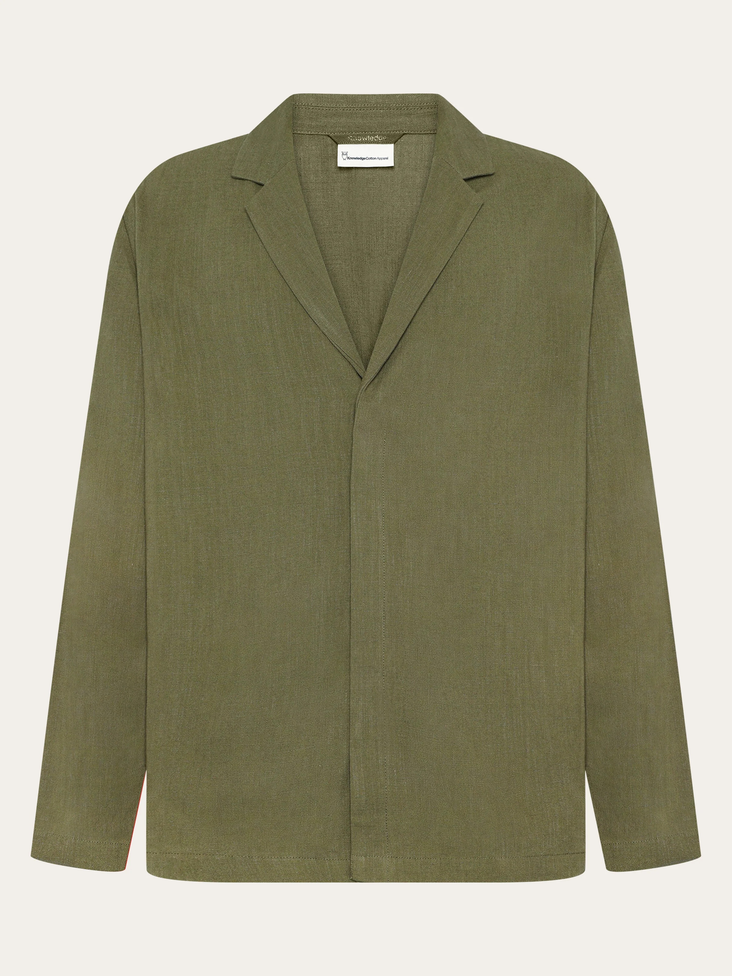 Linen blend overshirt - Burned Olive