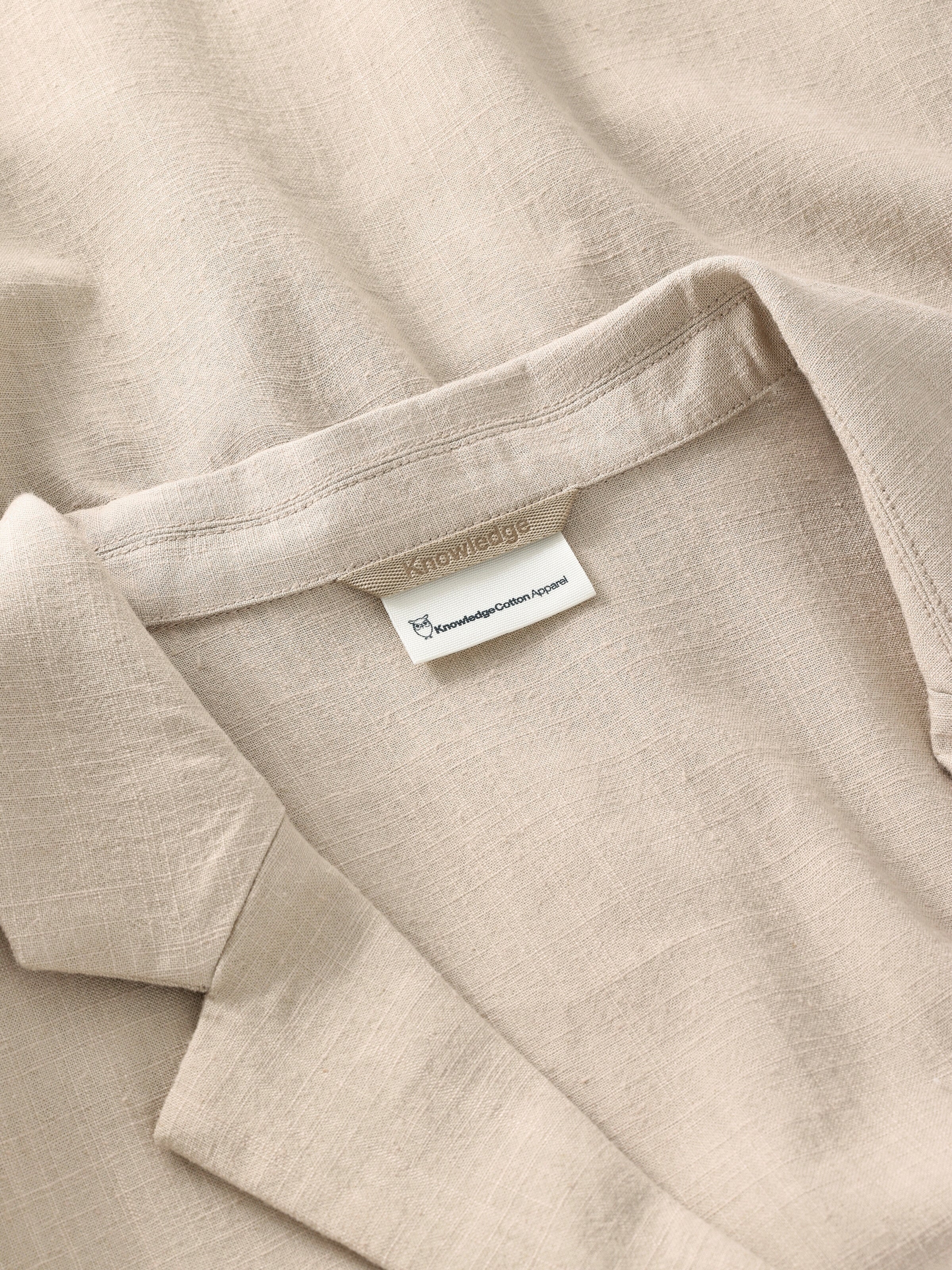 Linen blend overshirt - Light feather gray - Image 2