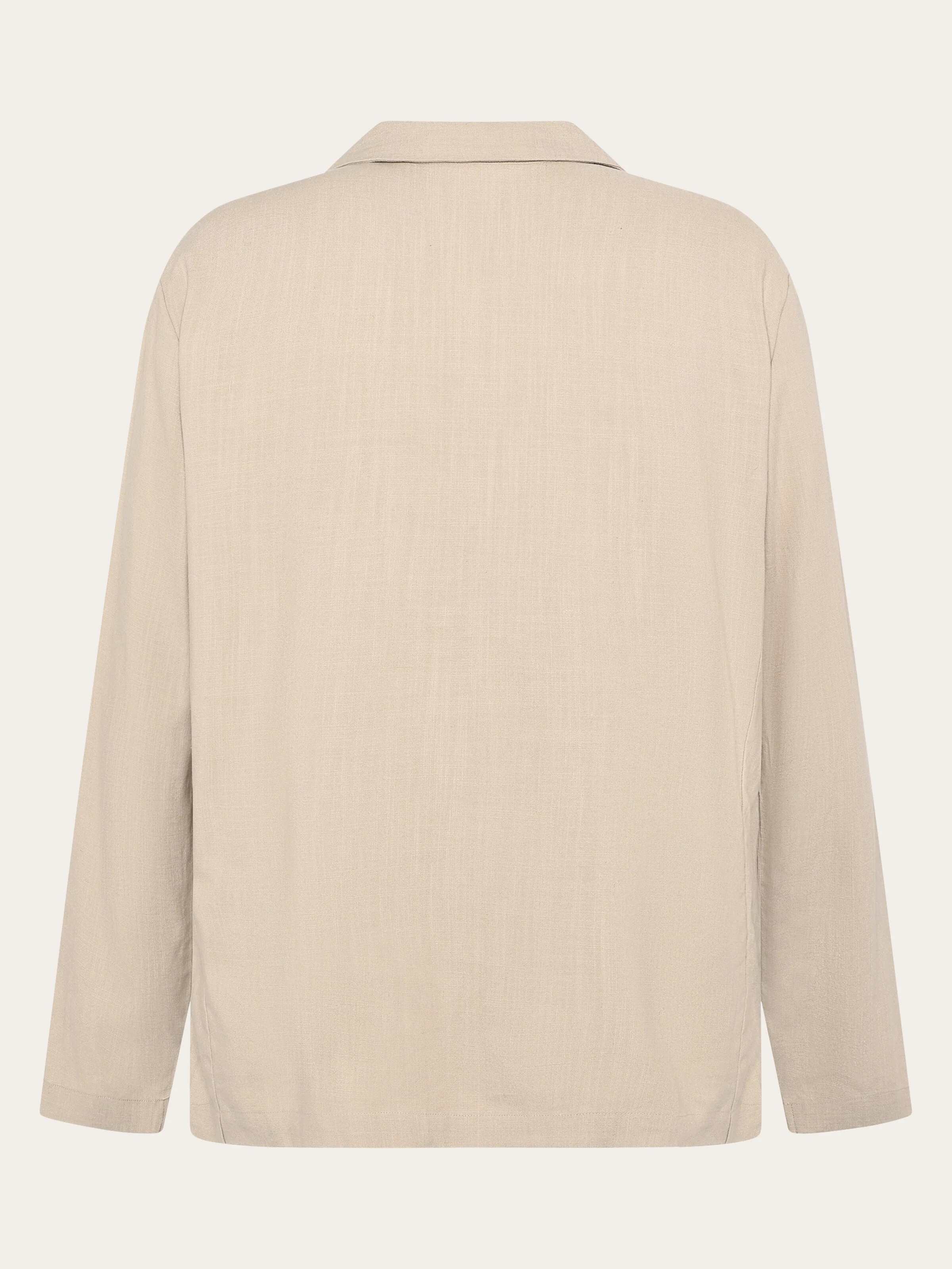 Linen blend overshirt - Light feather gray - Image 3