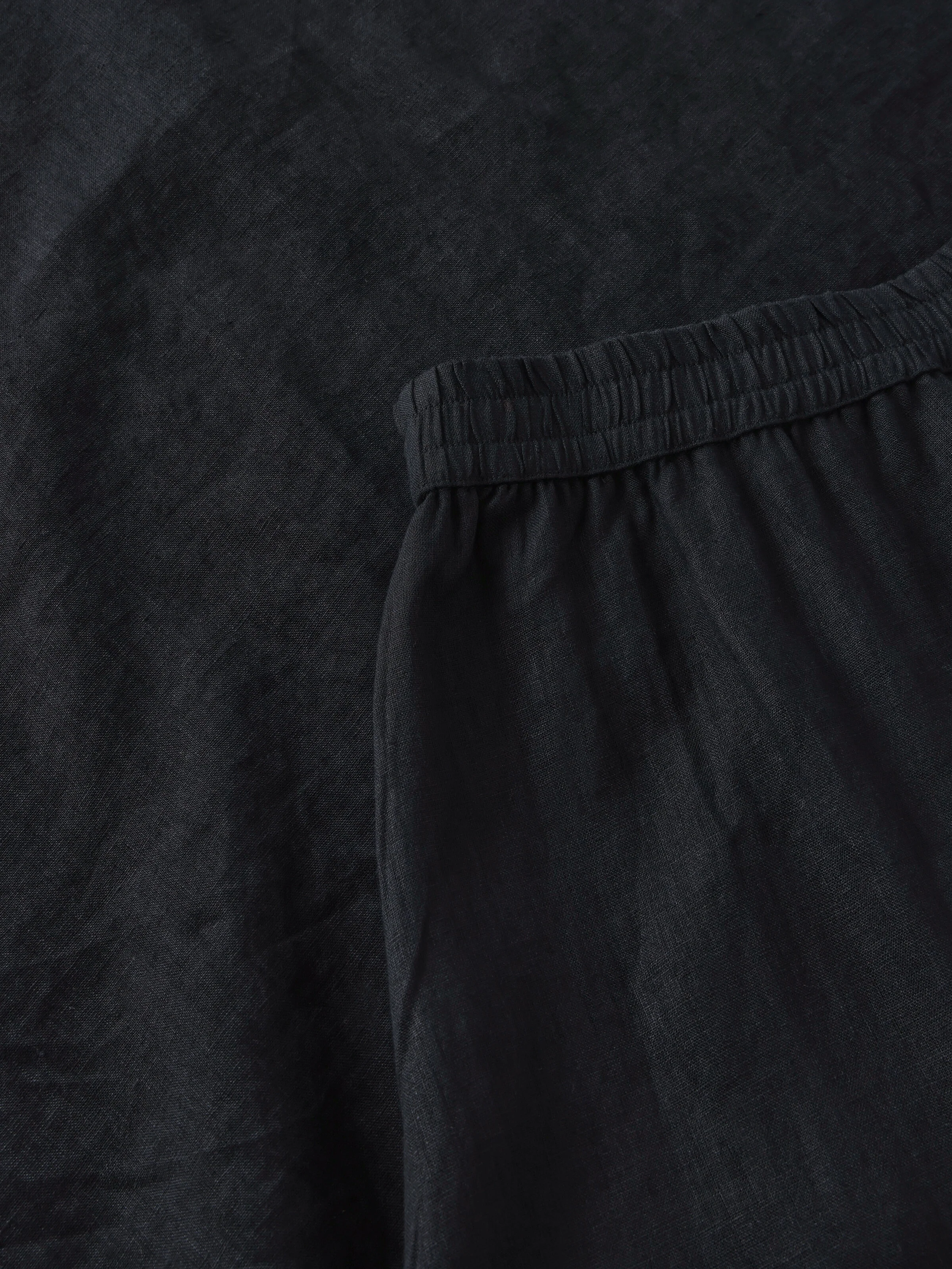 Linen maxi skirt - Black Jet - Image 2