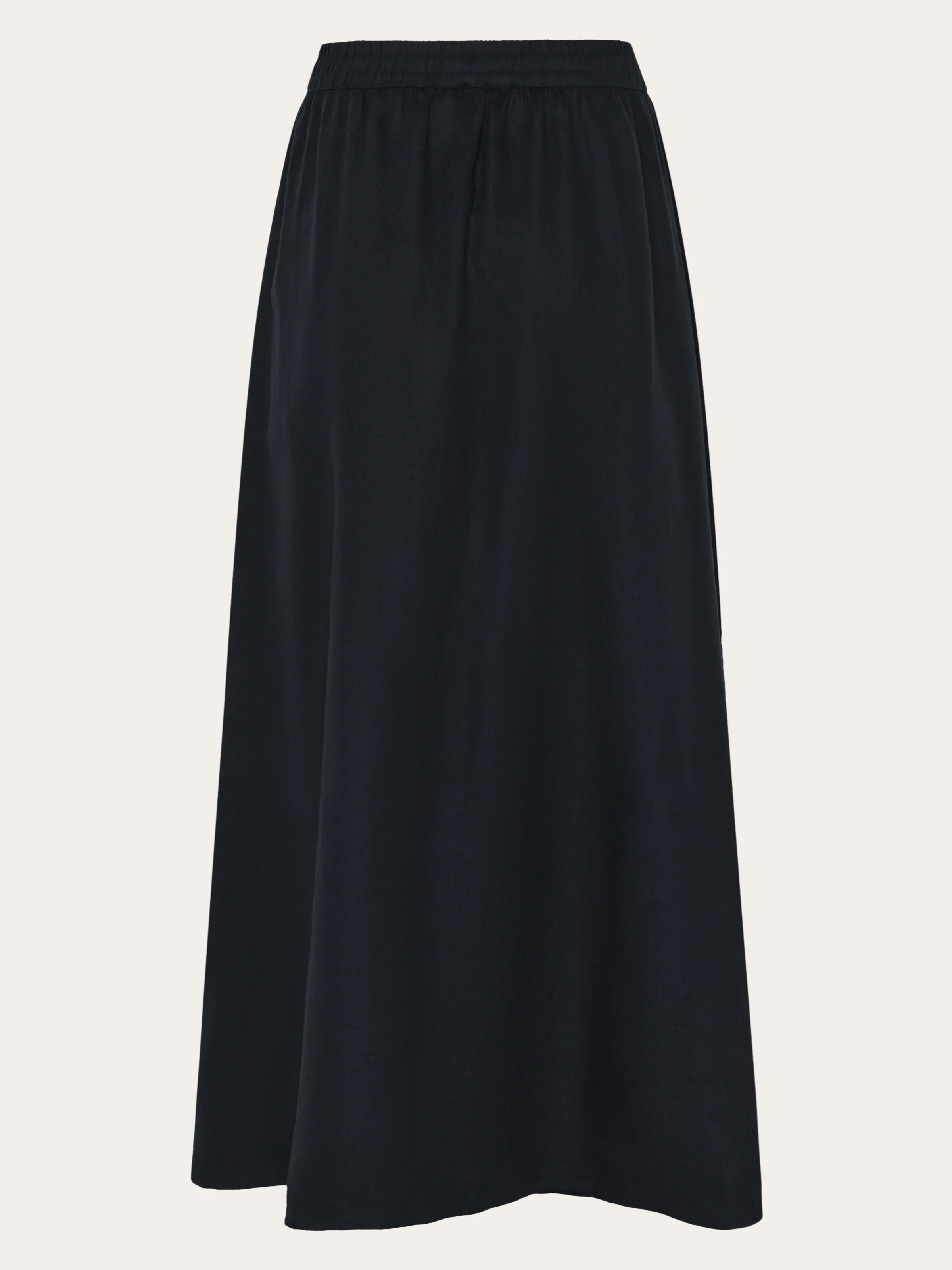 Linen maxi skirt - Black Jet - Image 3
