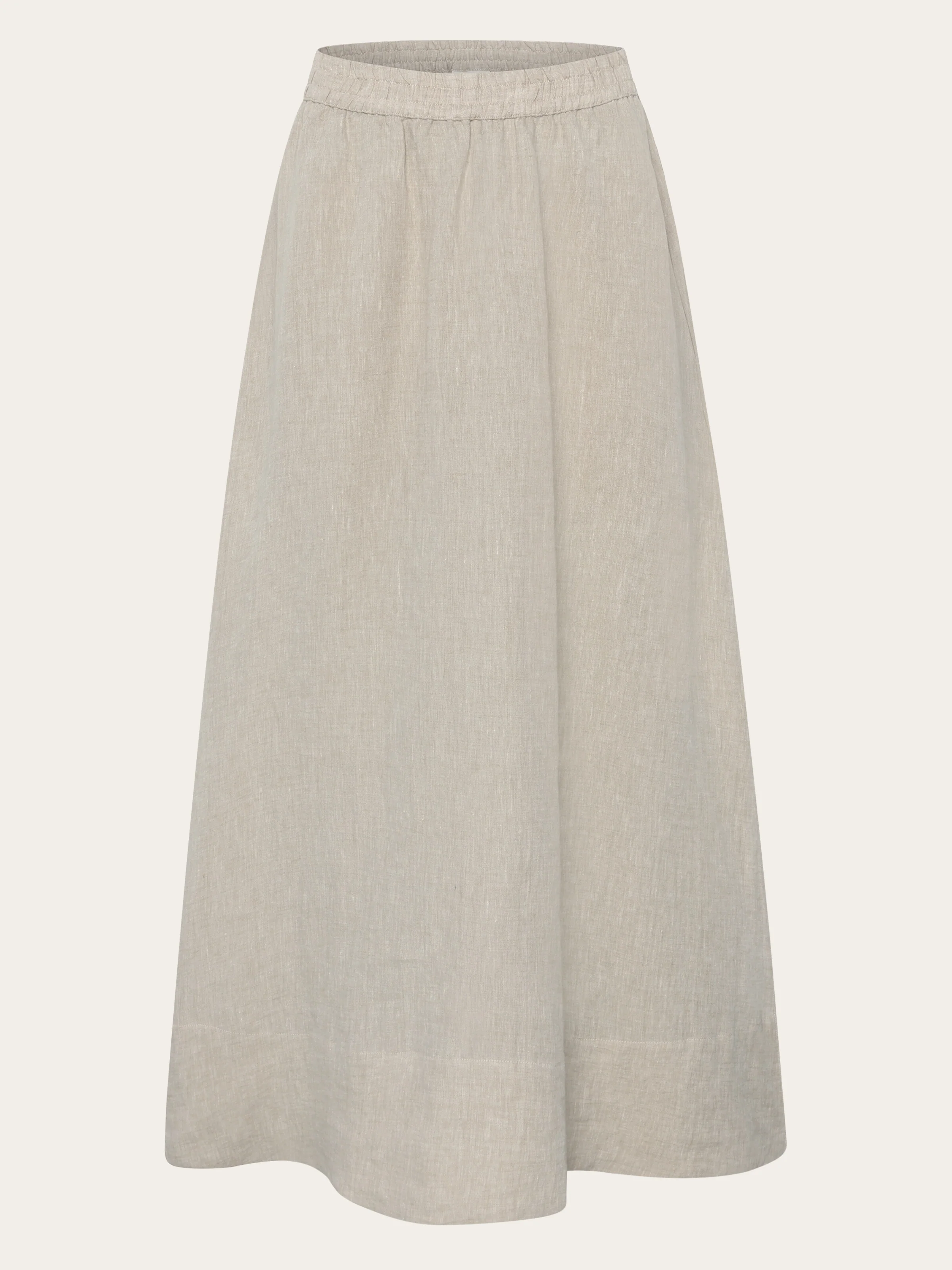 Linen maxi skirt - Yarndyed Light feather gray