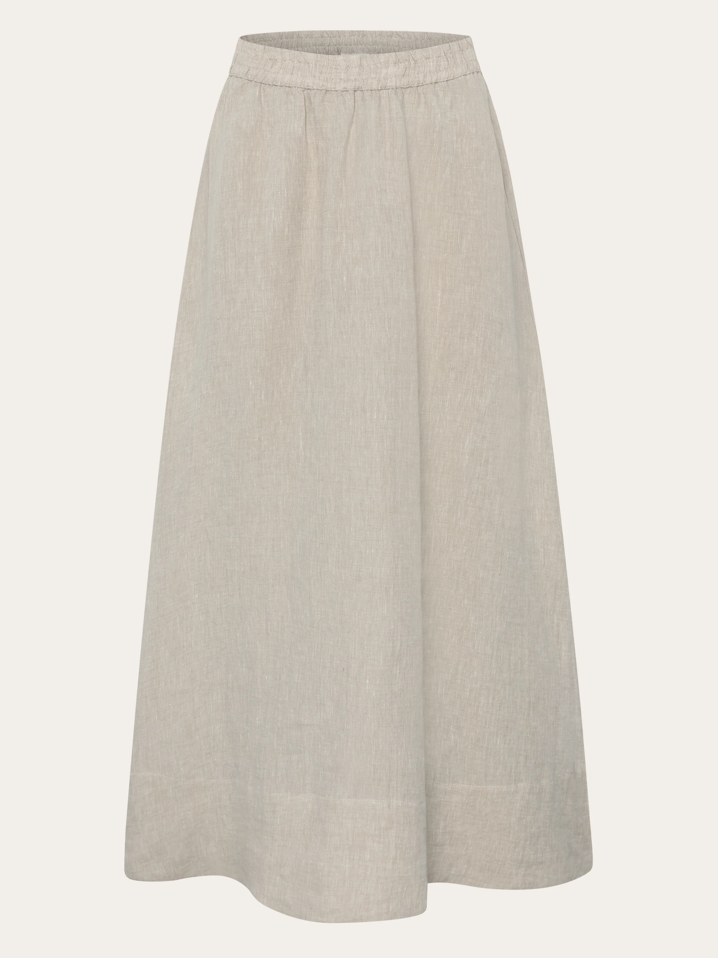Linen maxi skirt - Yarndyed Light feather gray - Image 6