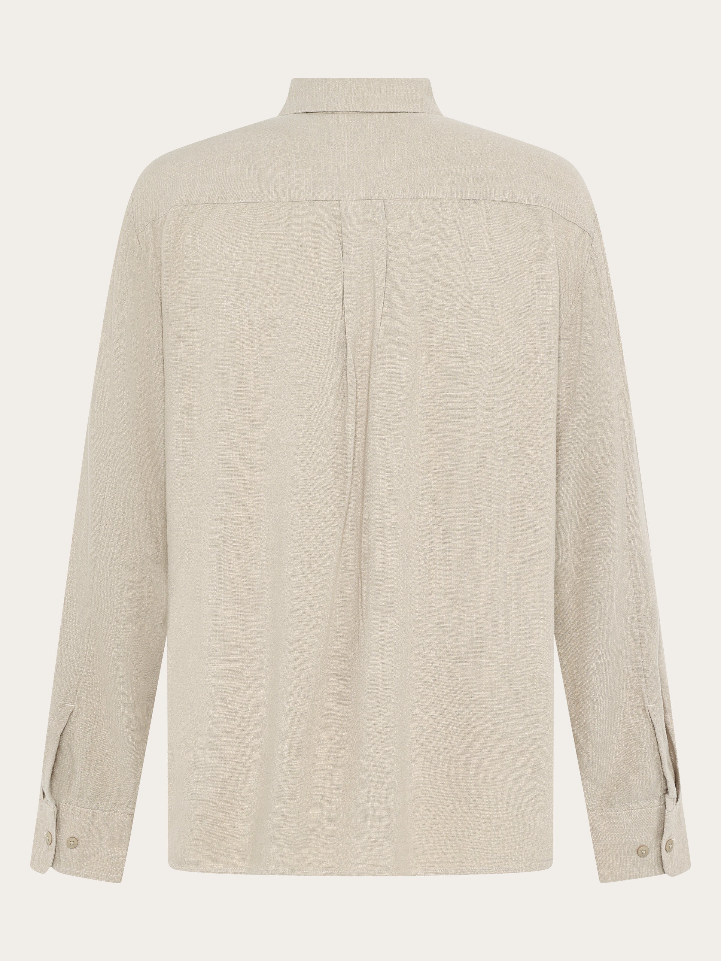 Linen blend shirt - Light feather gray - Image 4