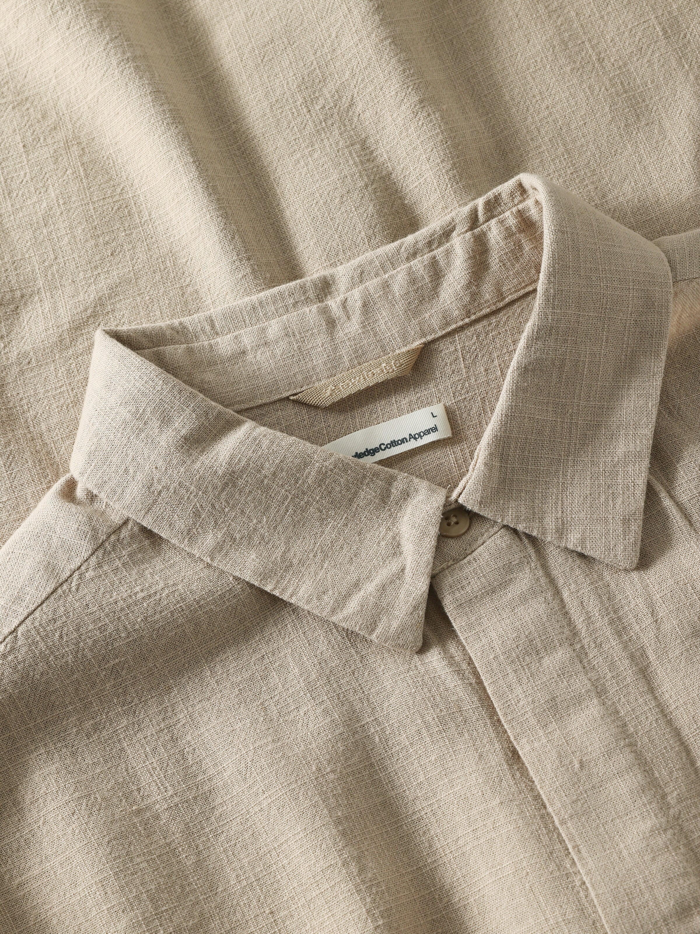 Linen blend shirt - Light feather gray - Image 5