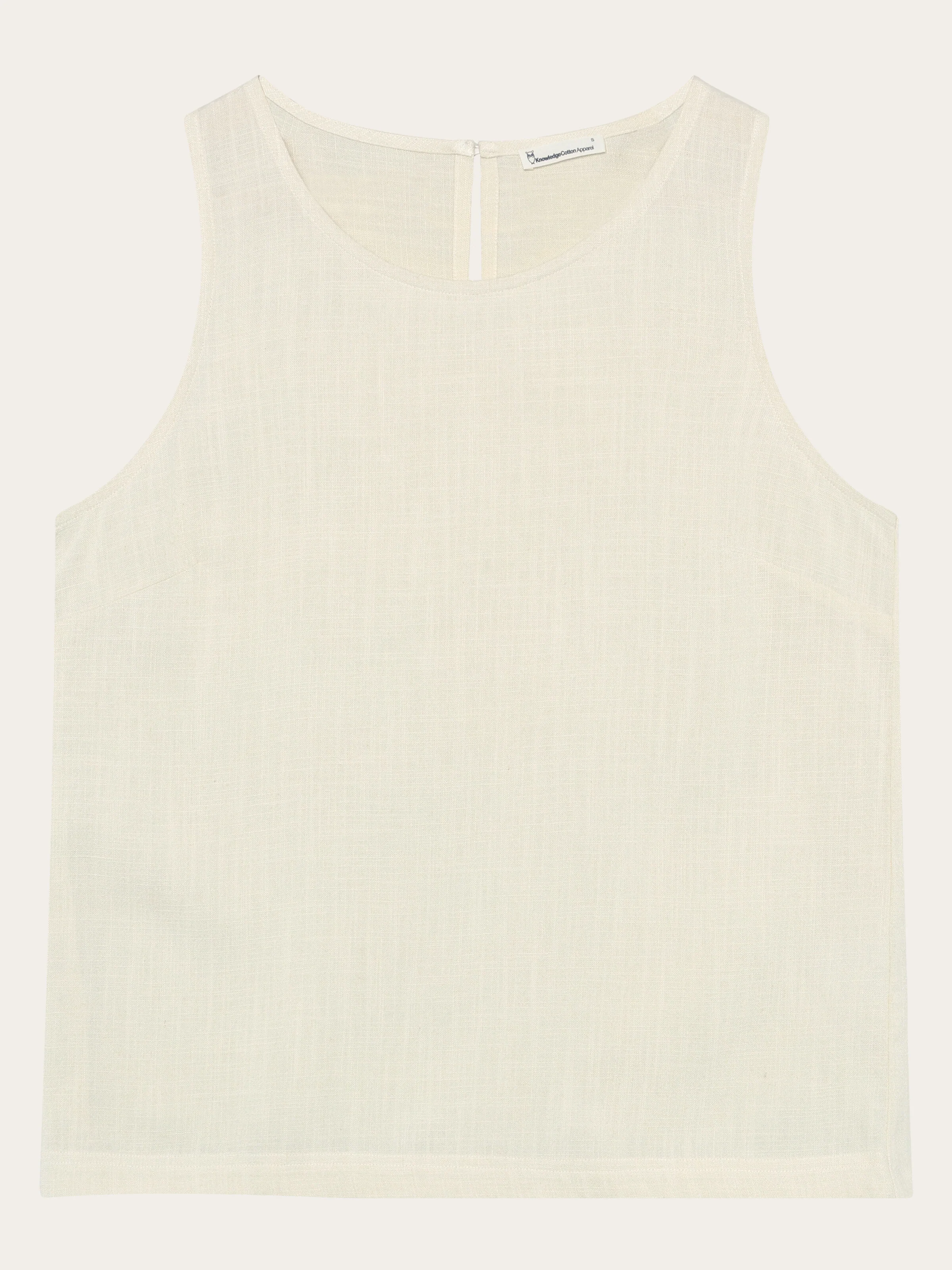 Linen blend top - Egret