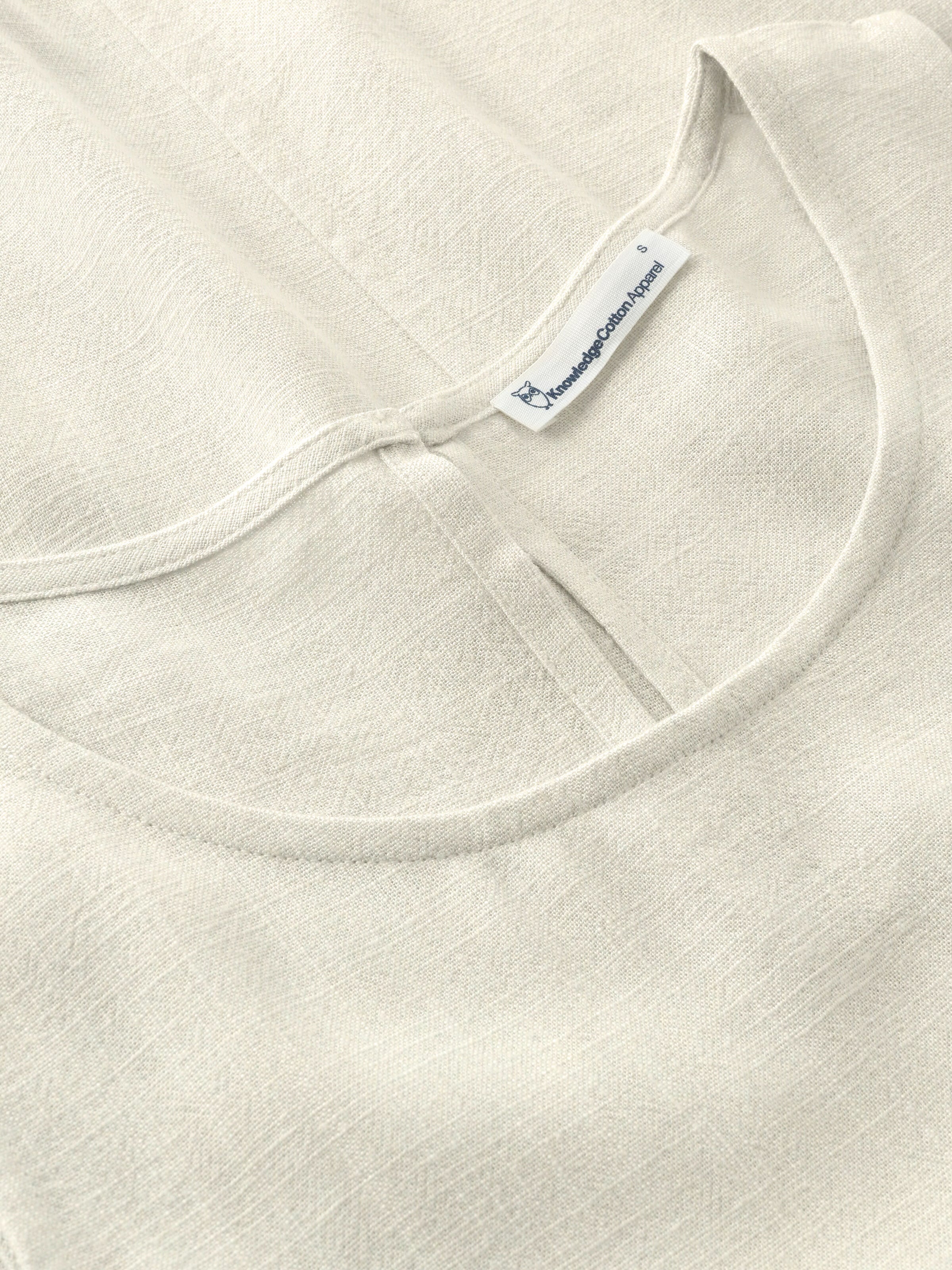 Linen blend top - Egret - Image 2